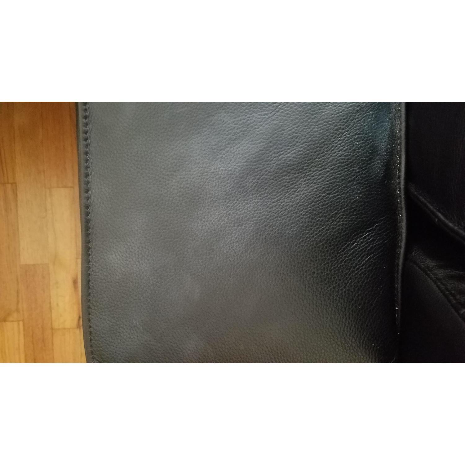 Ikea Black Leather Couch - image-5