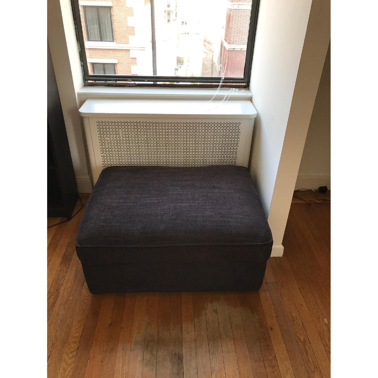 Ikea Kivik Dark Brown Ottoman w/ Storage - image-1