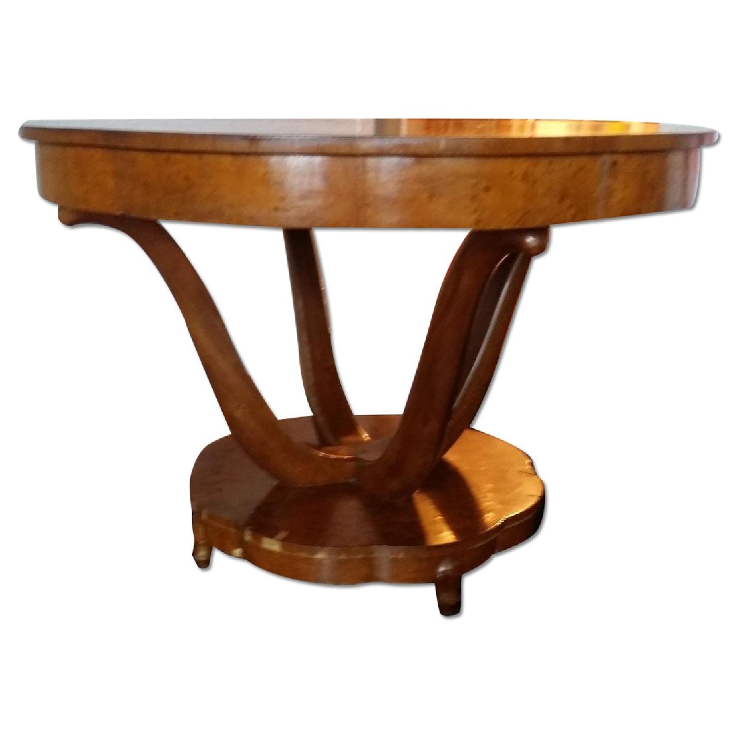 Burlwood Dining Table w/ 2 Leaves - image-1