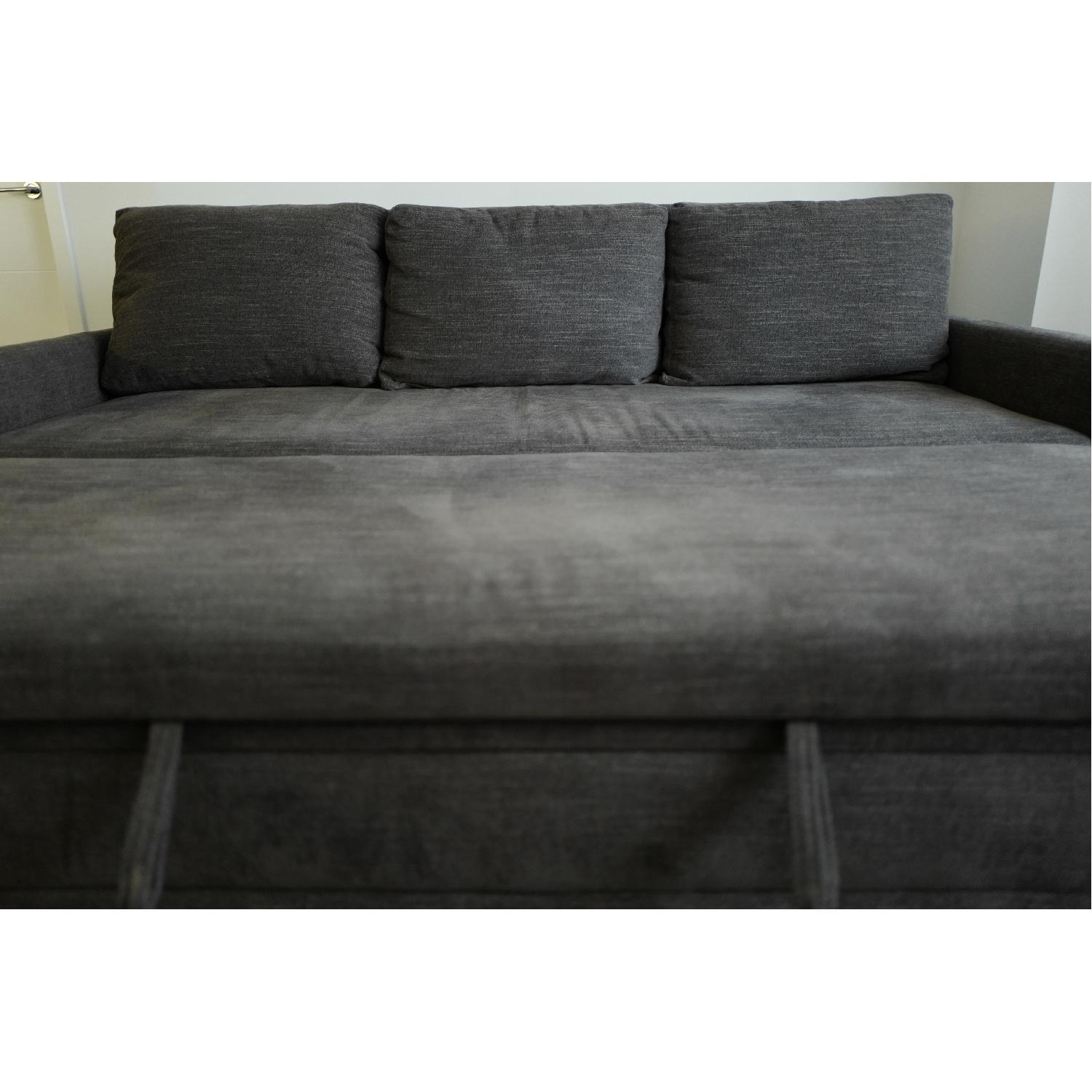 Crate & Barrel 3-Seat Queen Sleeper Sofa in Grey - image-2