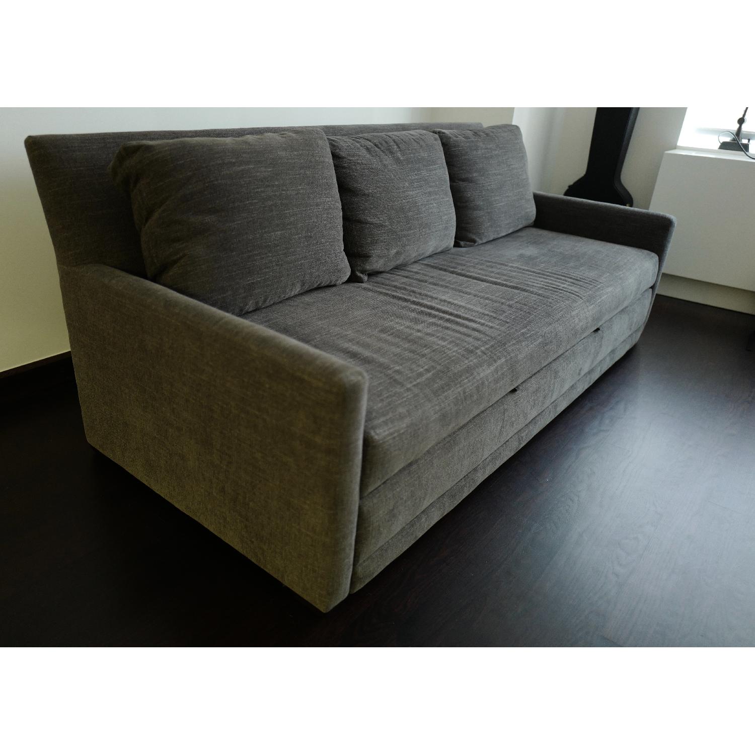 Crate & Barrel 3-Seat Queen Sleeper Sofa in Grey - image-3
