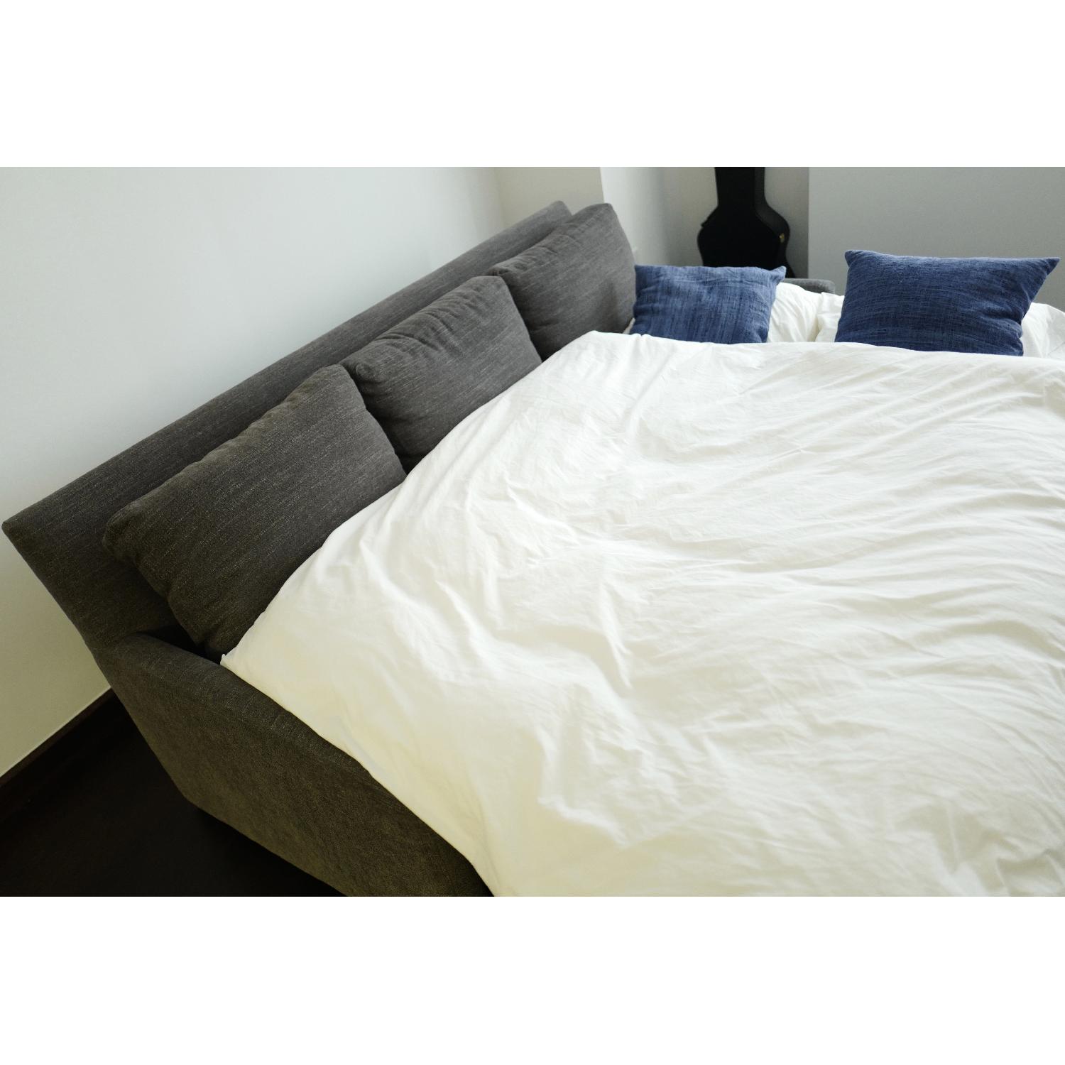 Crate & Barrel 3-Seat Queen Sleeper Sofa in Grey - image-5