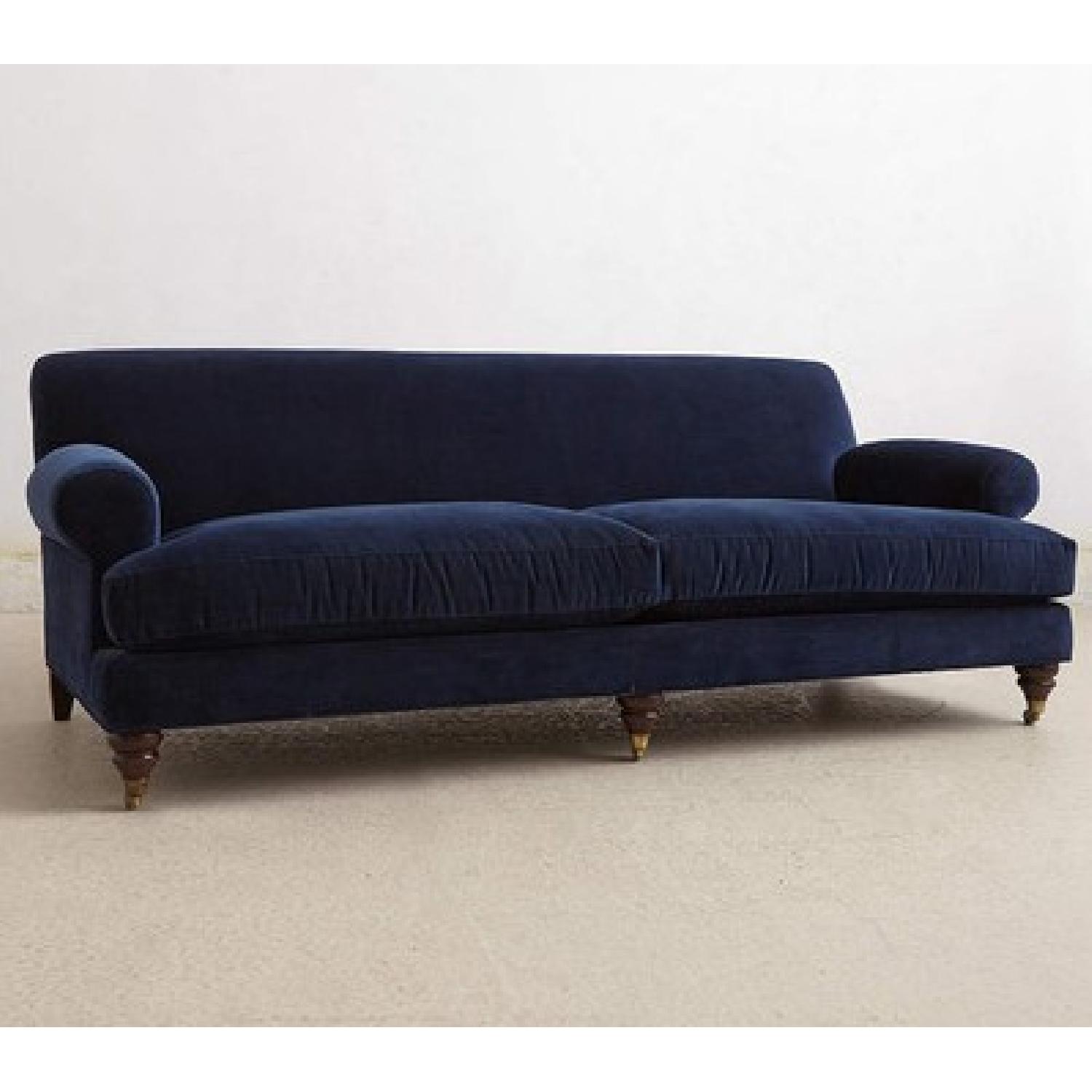 Anthropologie Willoughby Sofa in Navy Velvet - image-3