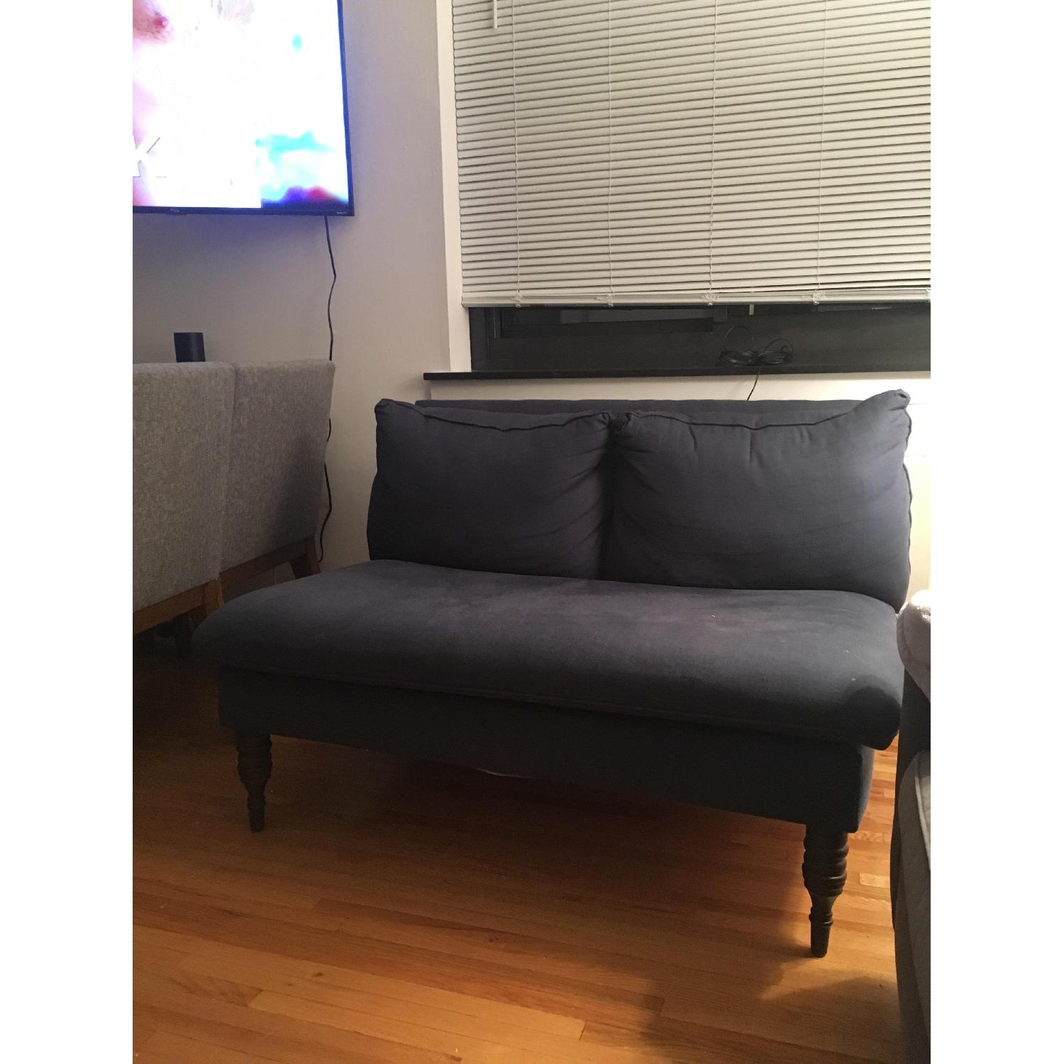 One Kings Lane Blue Loveseat - image-1