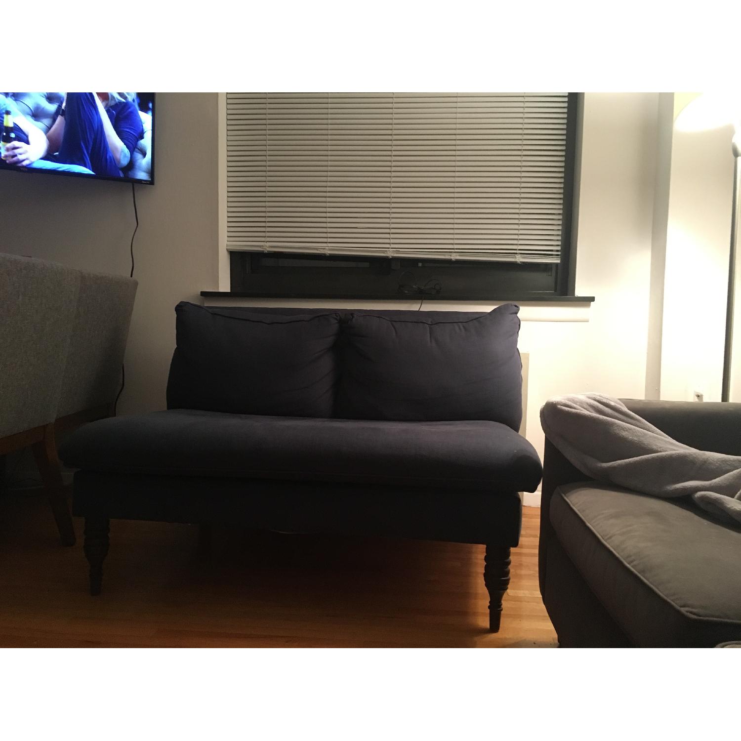 One Kings Lane Blue Loveseat - image-2