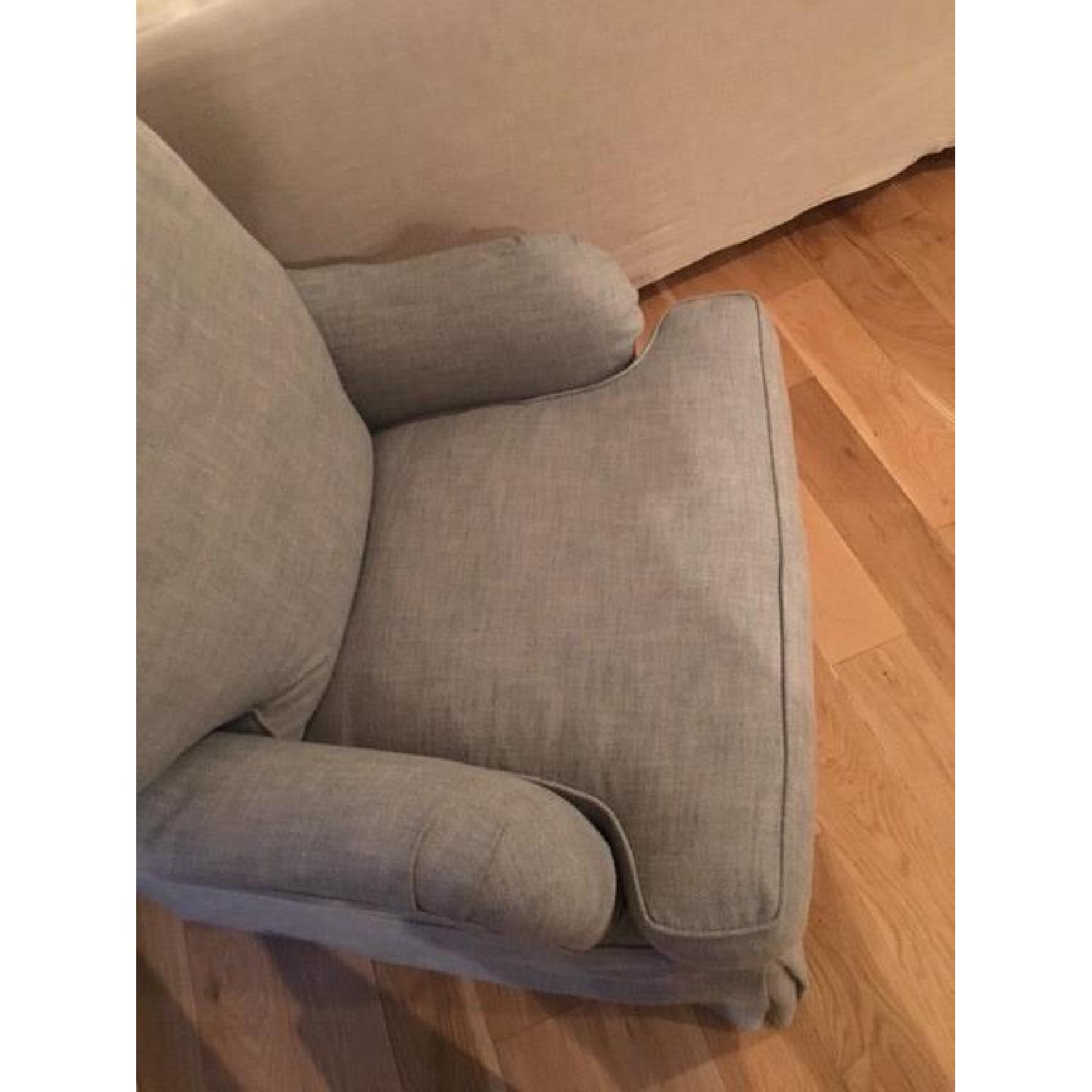 Restoration Hardware Classic Camelback Slipcovered Swivel Glider & Ottoman - image-4