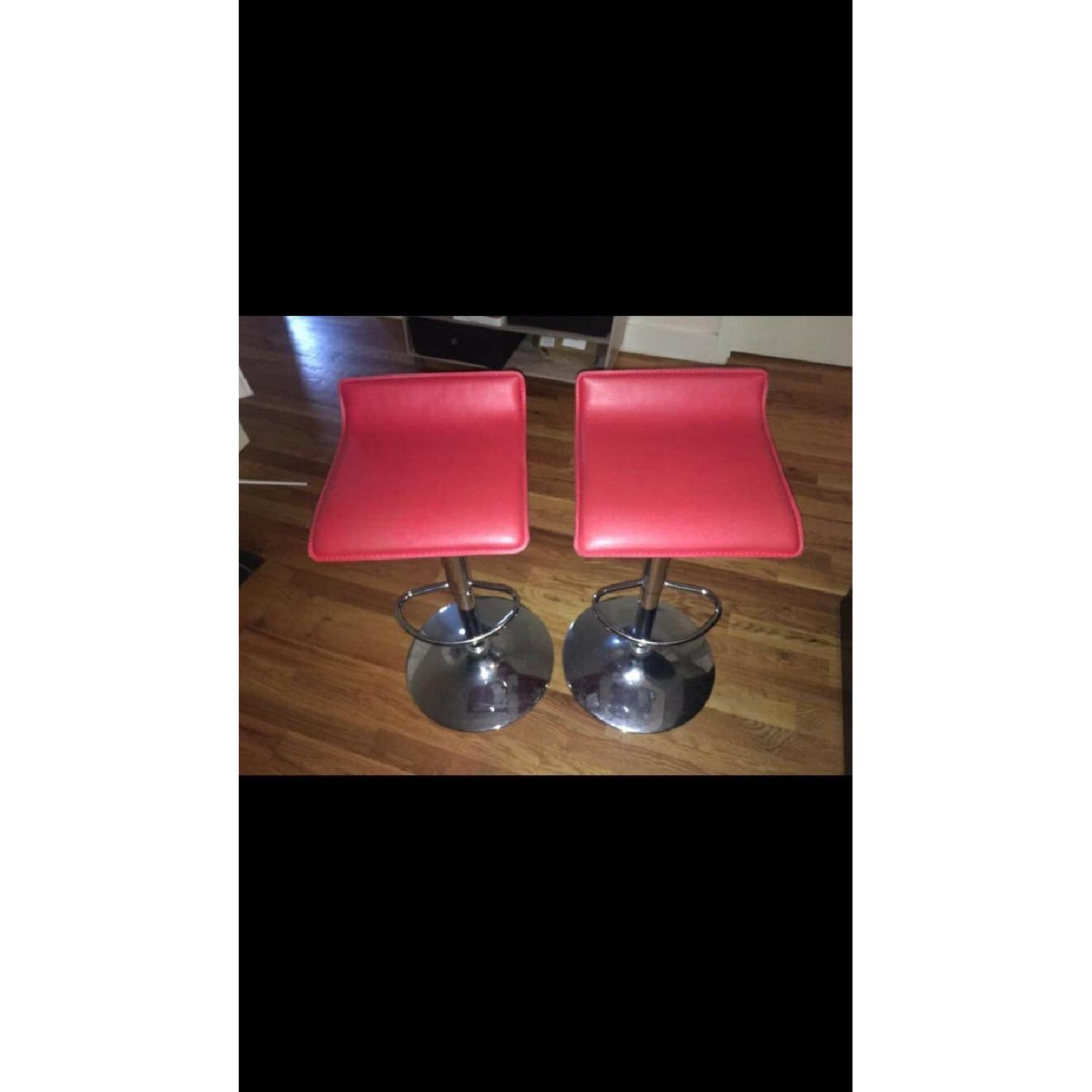 Wayfair Red Leather Bar Stools - image-1