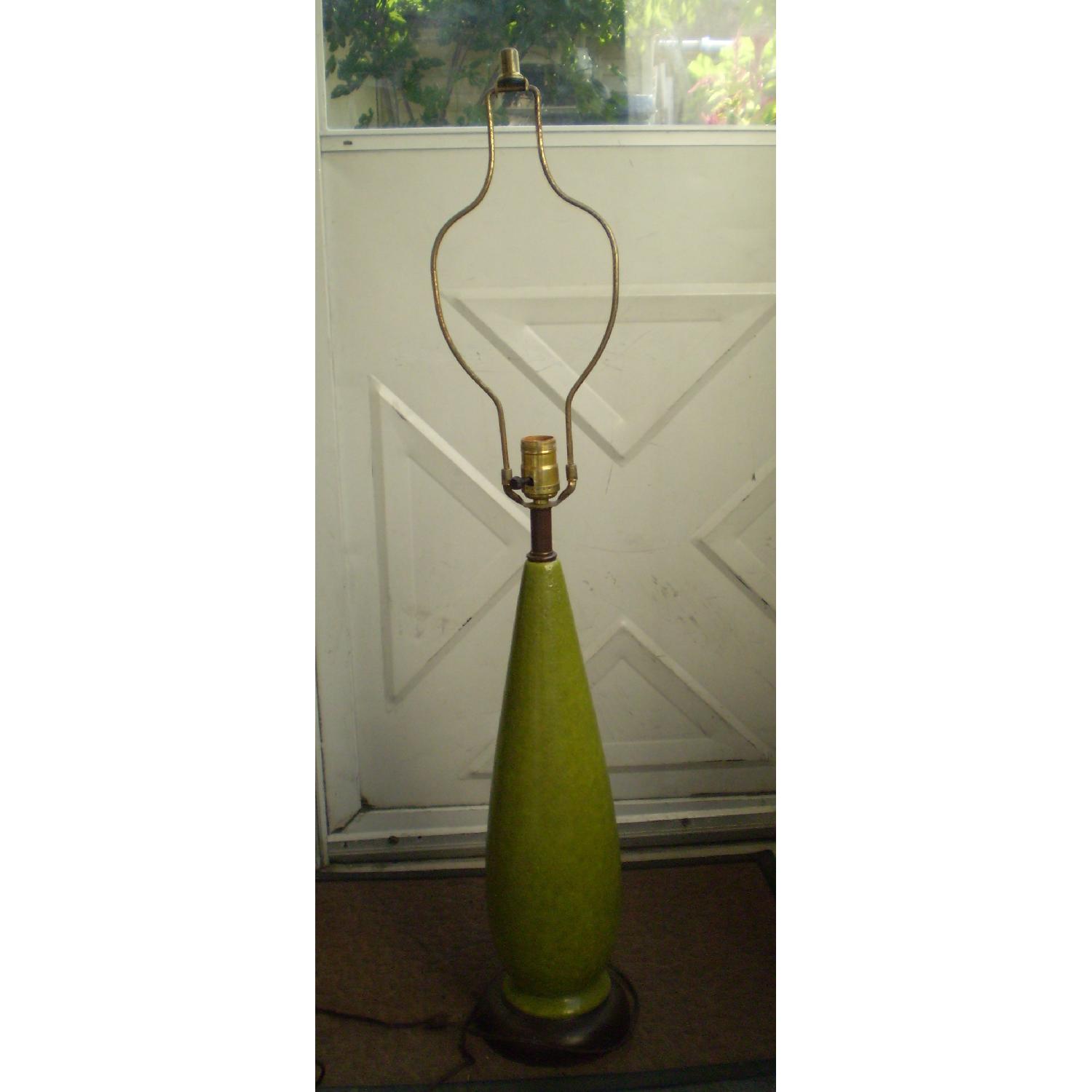 Mid-Century Ceramic Green Large Table Lamp - image-2