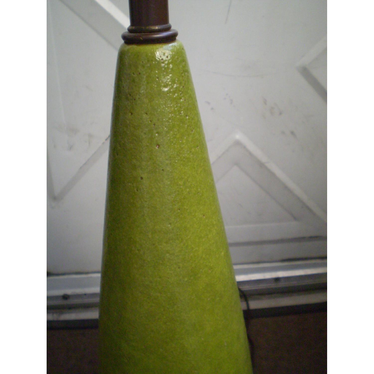 Mid-Century Ceramic Green Large Table Lamp - image-5