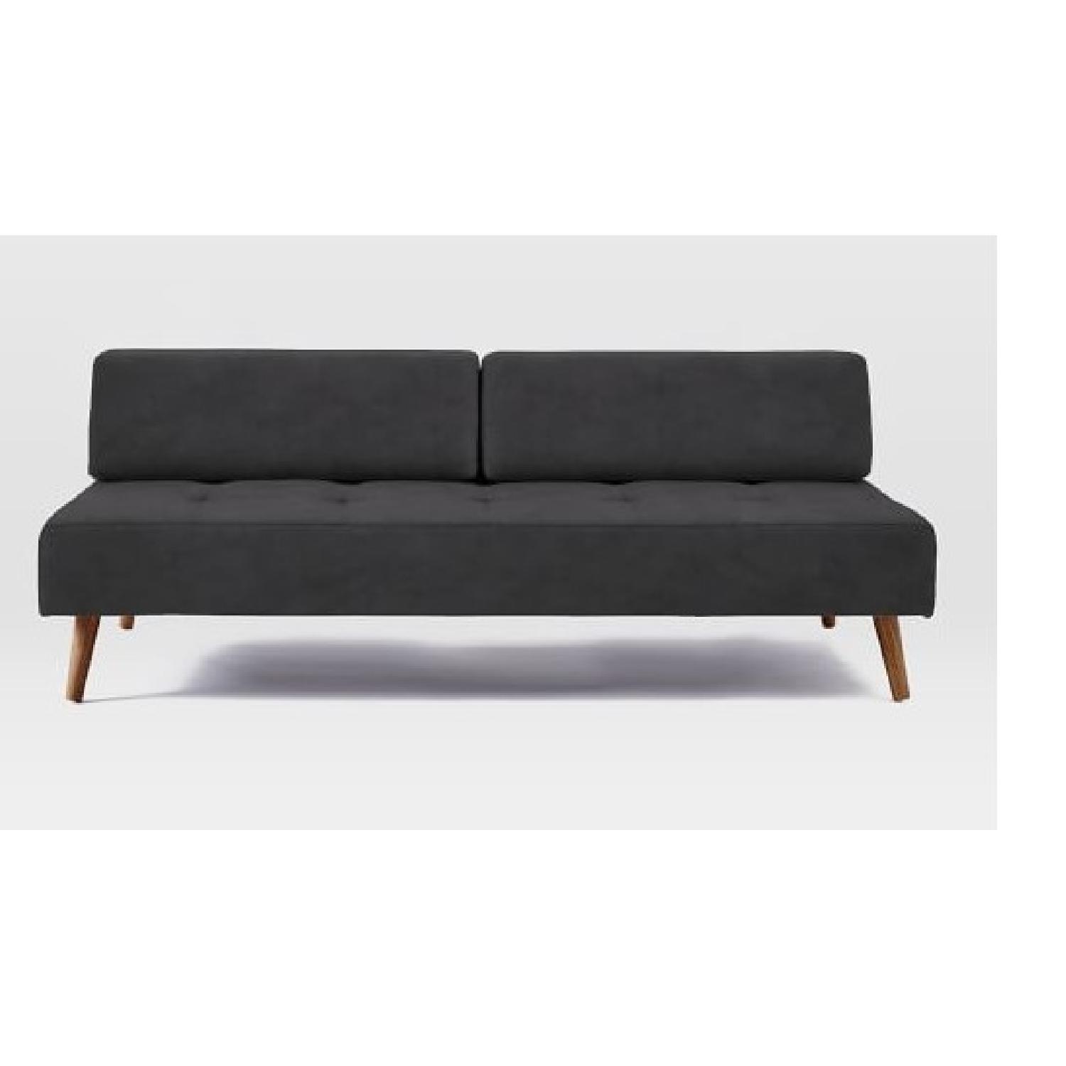 West Elm Retro Tillary Dark Grey Sofa - image-0
