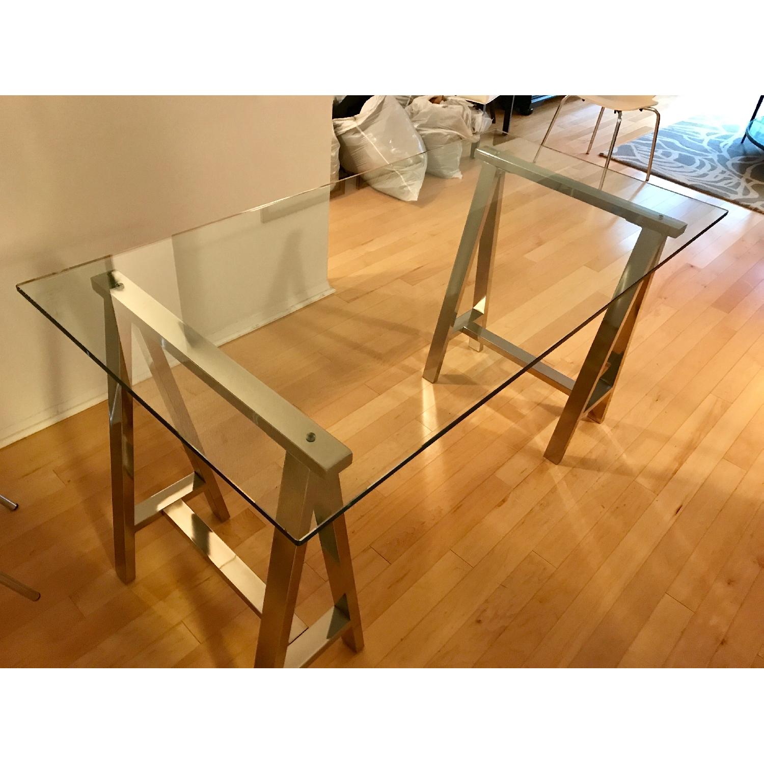 West Elm Cross Base Desk - image-2