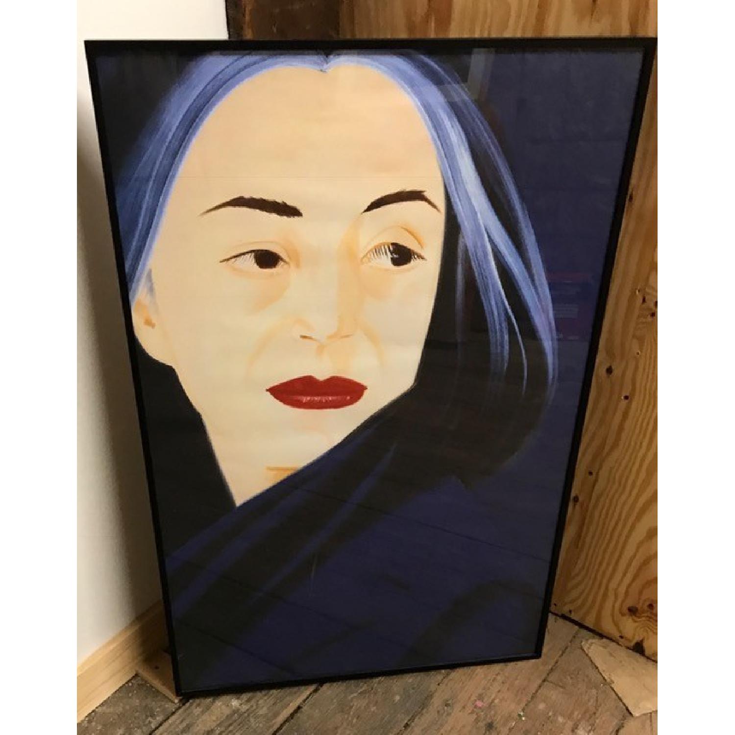 Alex Katz Large Framed Print - Ada Black Scarf - image-1