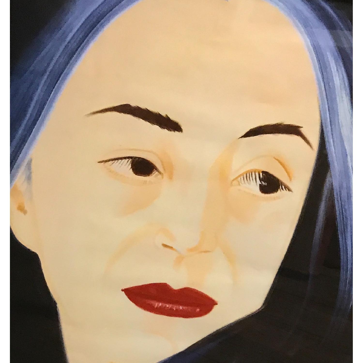 Alex Katz Large Framed Print - Ada Black Scarf - image-3