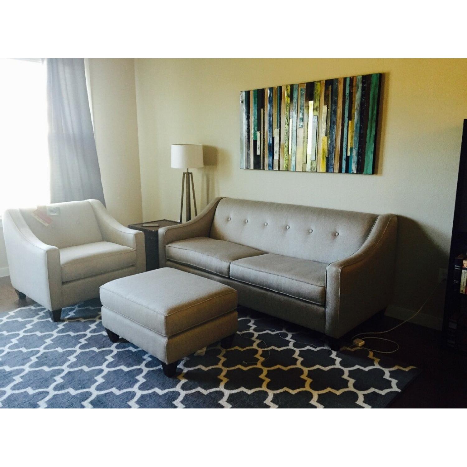 Star Furniture Colton Neutral Grey Sofa + Chair & Ottoman - image-2