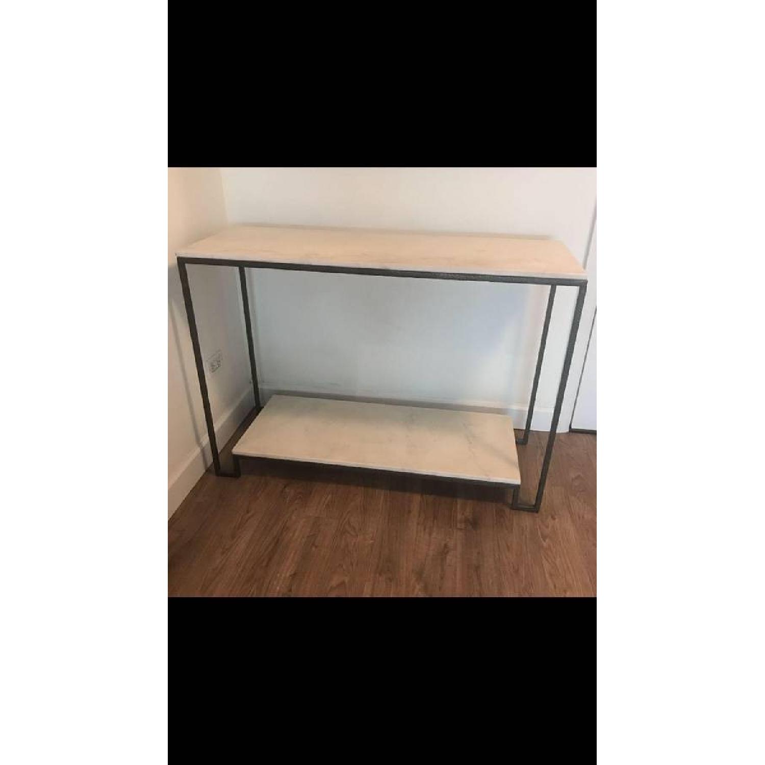 Carrara Marble 2 Tier Console Table - image-5
