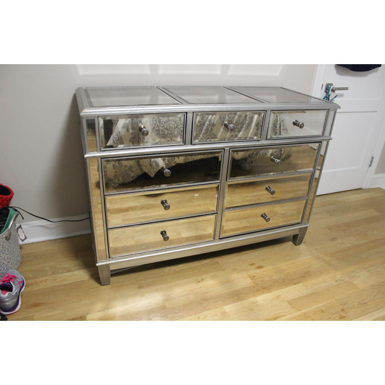 Pier 1 Hayworth Mirrored Silver Dresser - image-1