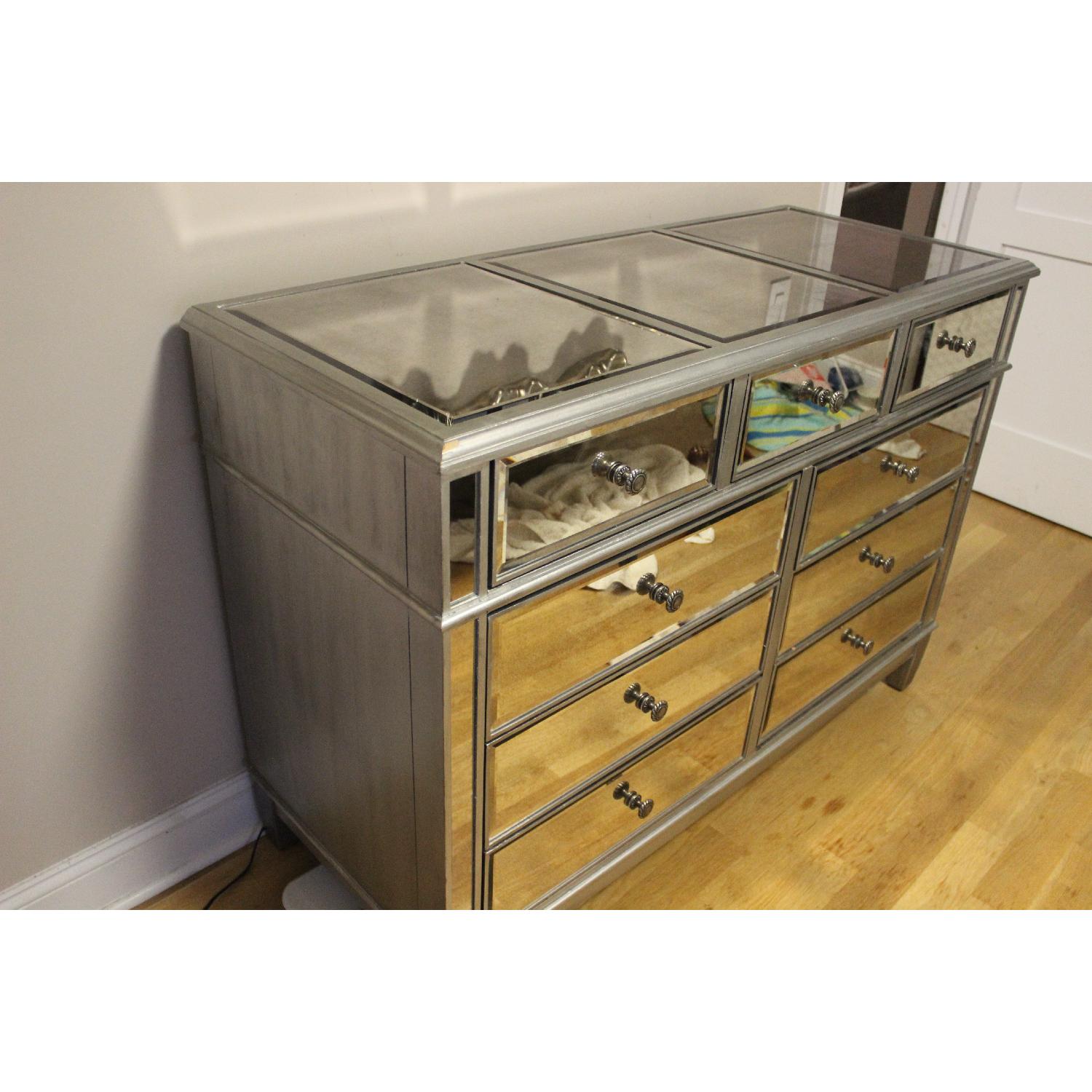 Pier 1 Hayworth Mirrored Silver Dresser - image-2