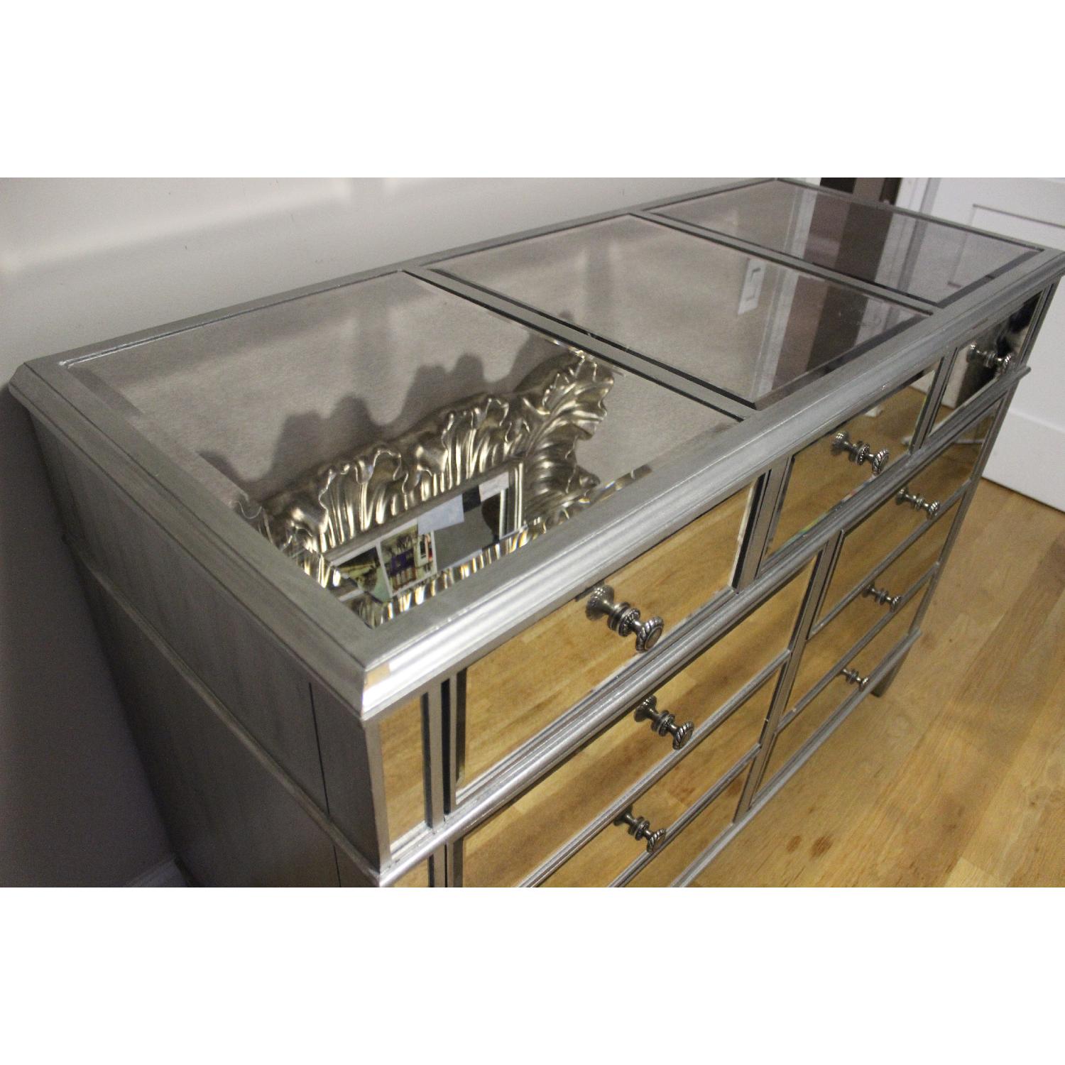 Pier 1 Hayworth Mirrored Silver Dresser - image-4