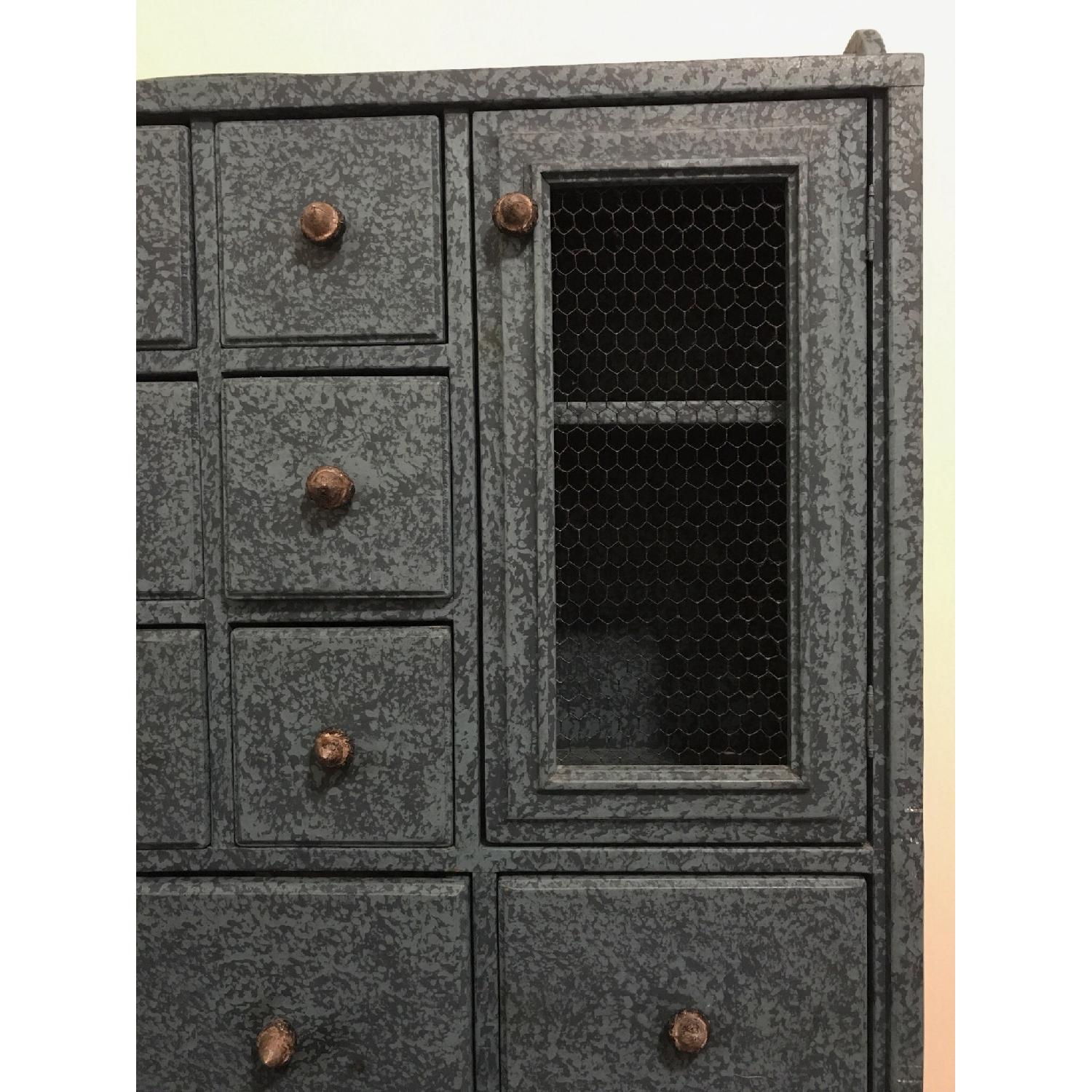 Hand Painted Solid Wood French Blue Hutch - image-5