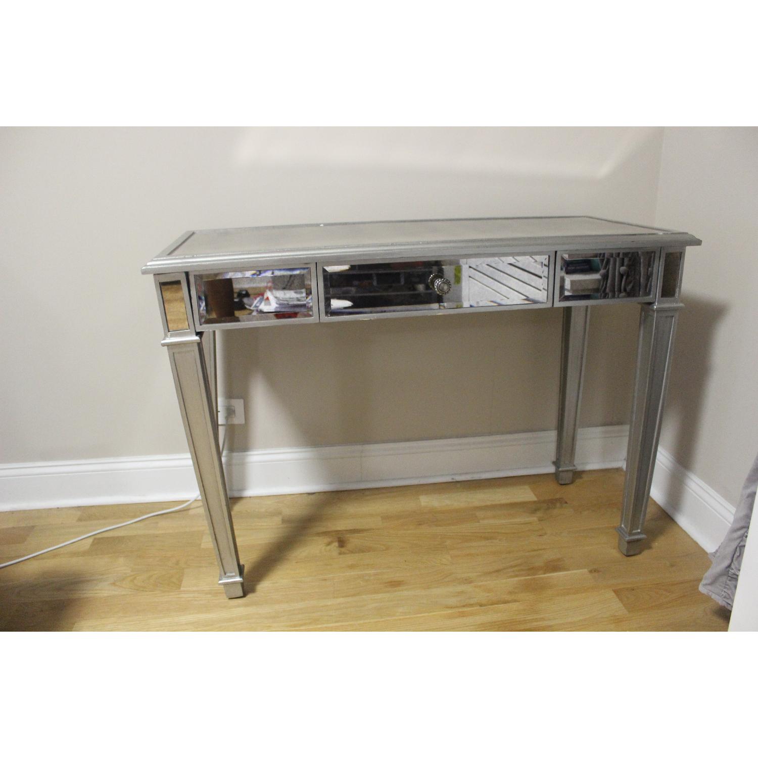 Pier 1 Hayworth Collection Silver Vanity Table AptDeco