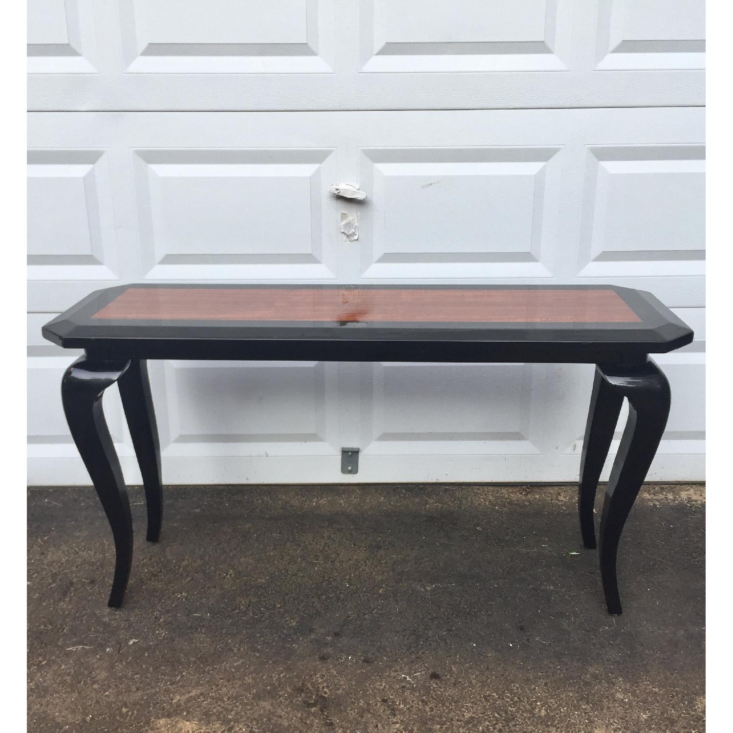 Contemporary Modern Black Lacquer Console Table - image-1