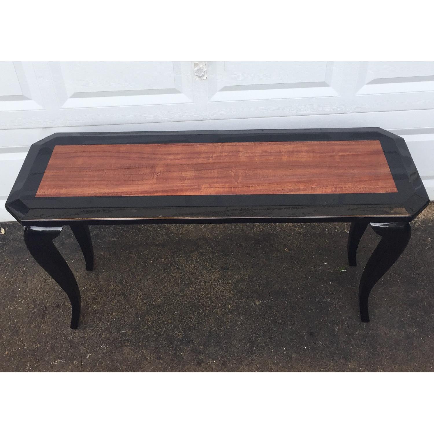 Contemporary Modern Black Lacquer Console Table - image-4