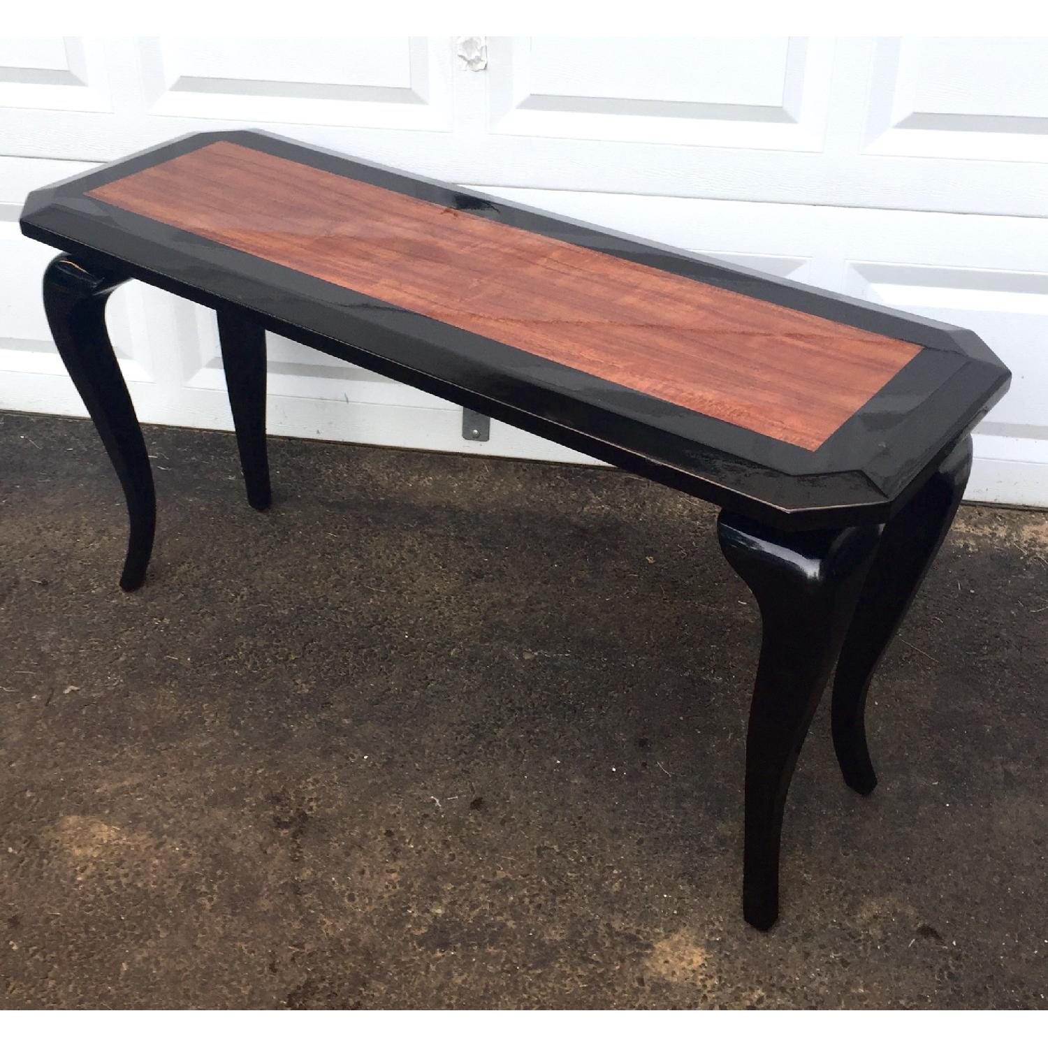 Contemporary Modern Black Lacquer Console Table - image-5