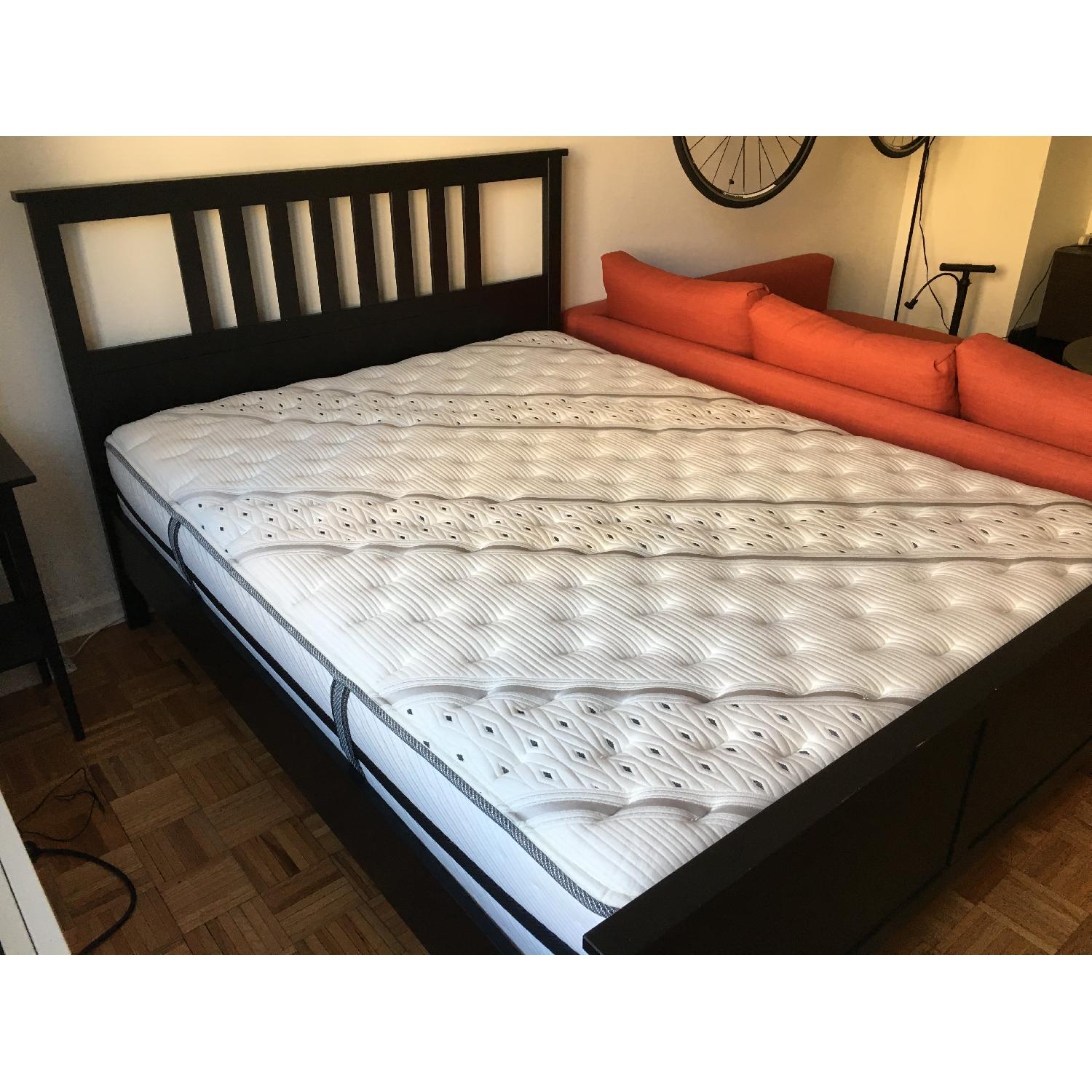 Ikea Hemnes Bed Frame in Black-Brown w/ Lury - image-2