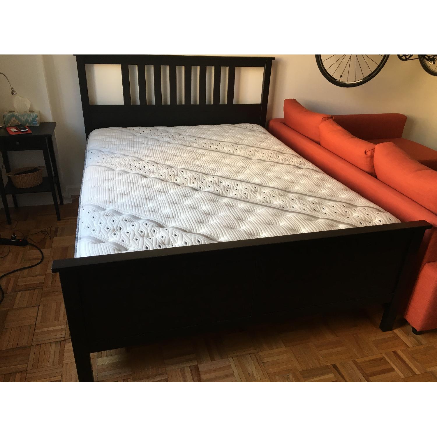 Ikea Hemnes Bed Frame in Black-Brown w/ Lury - image-3