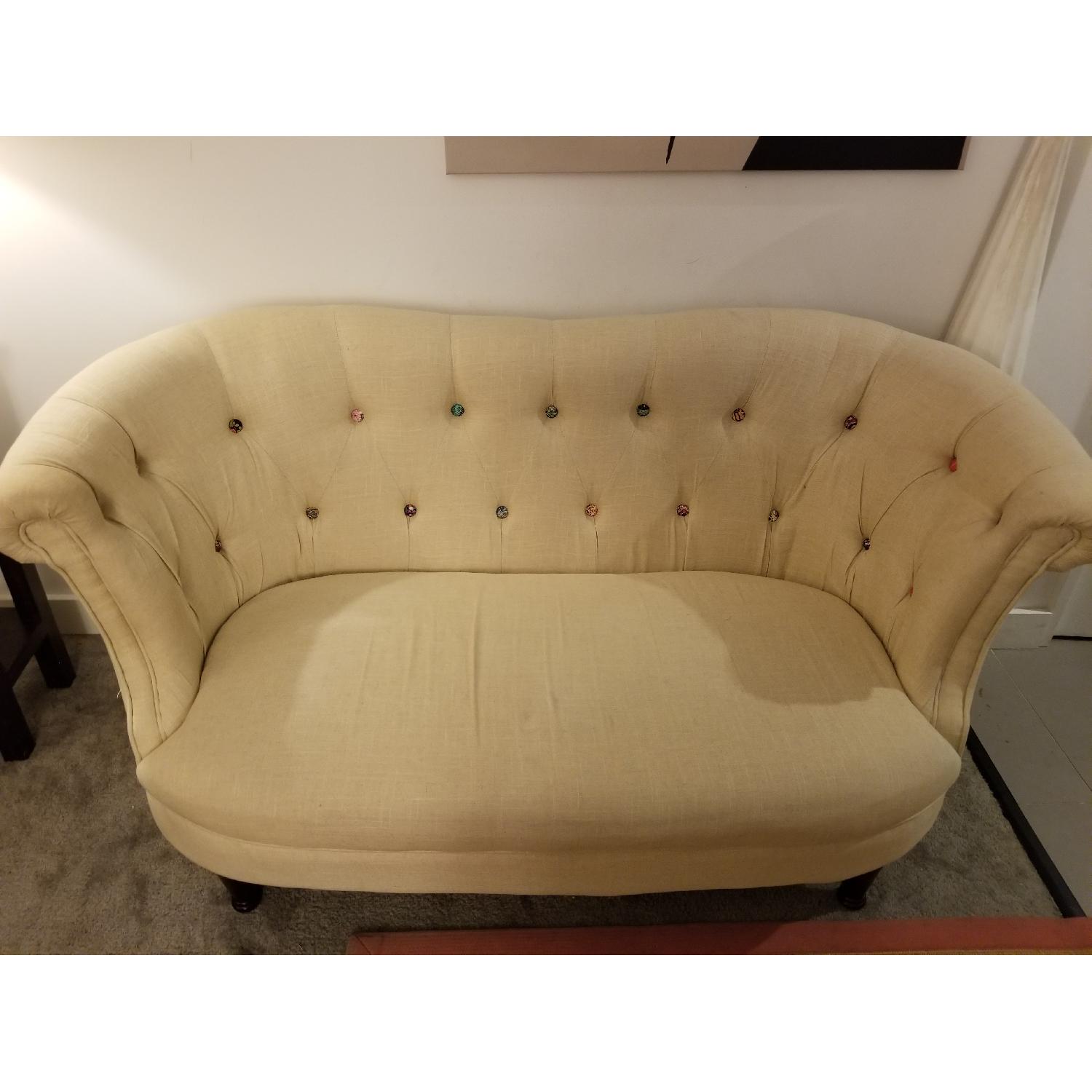 World Market Tufted Loveseat - image-1
