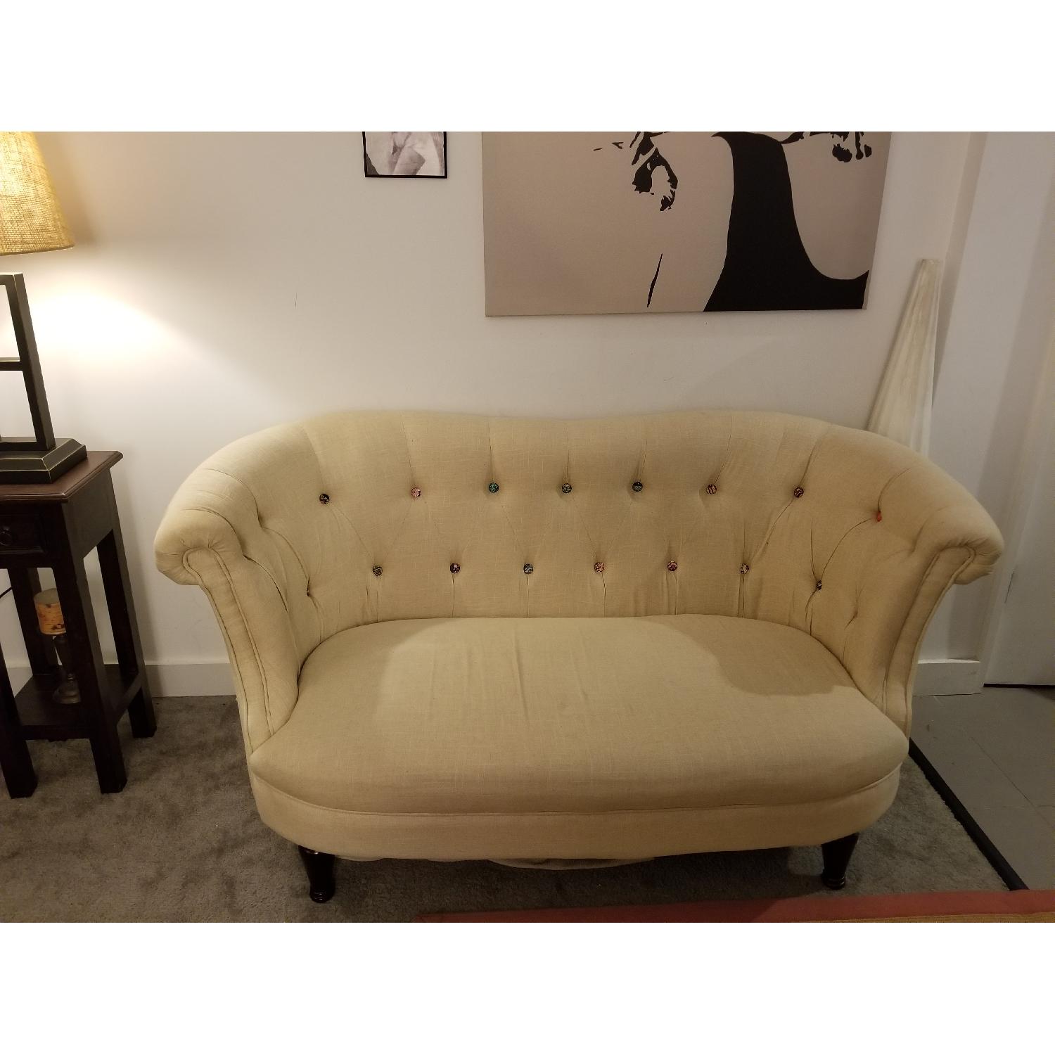 World Market Tufted Loveseat - image-2