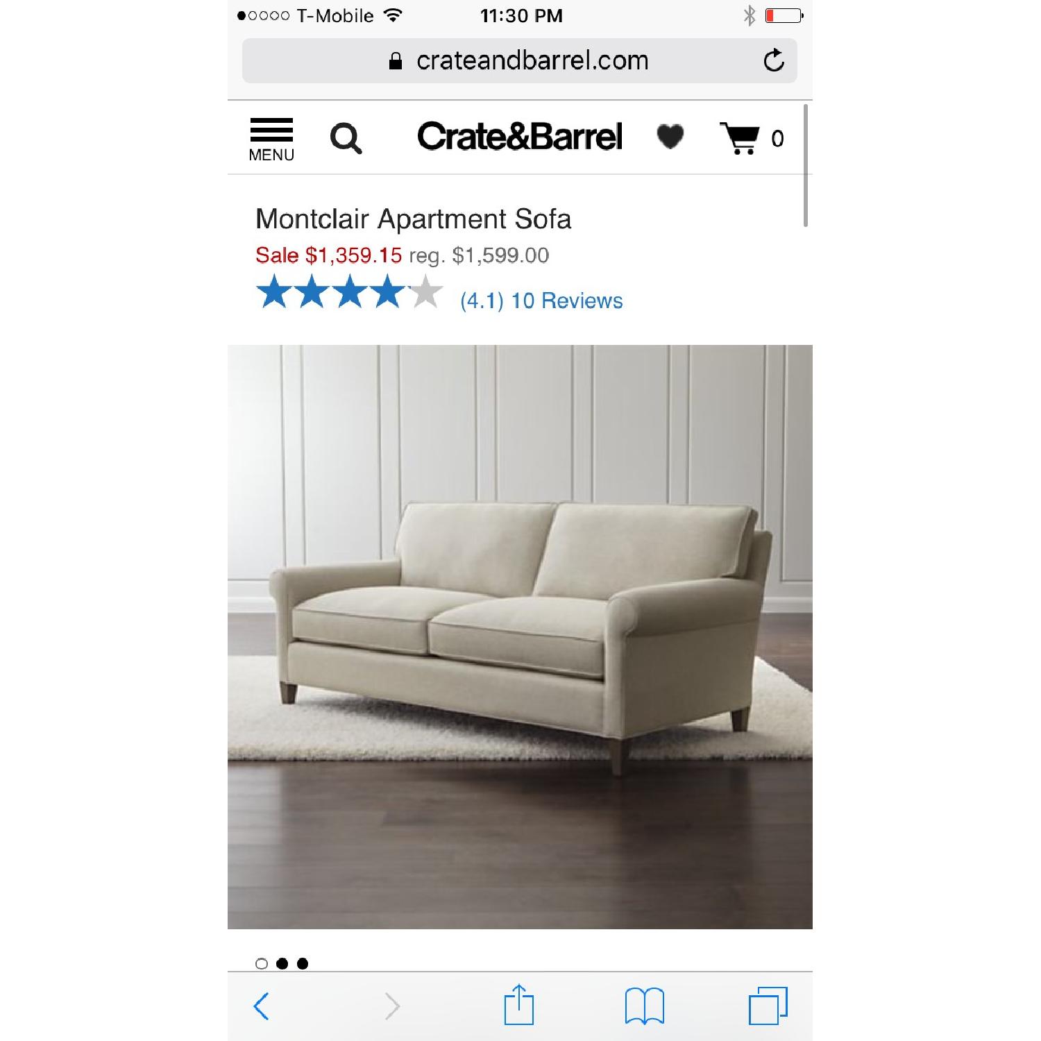 Crate & Barrel Loveseat - image-3