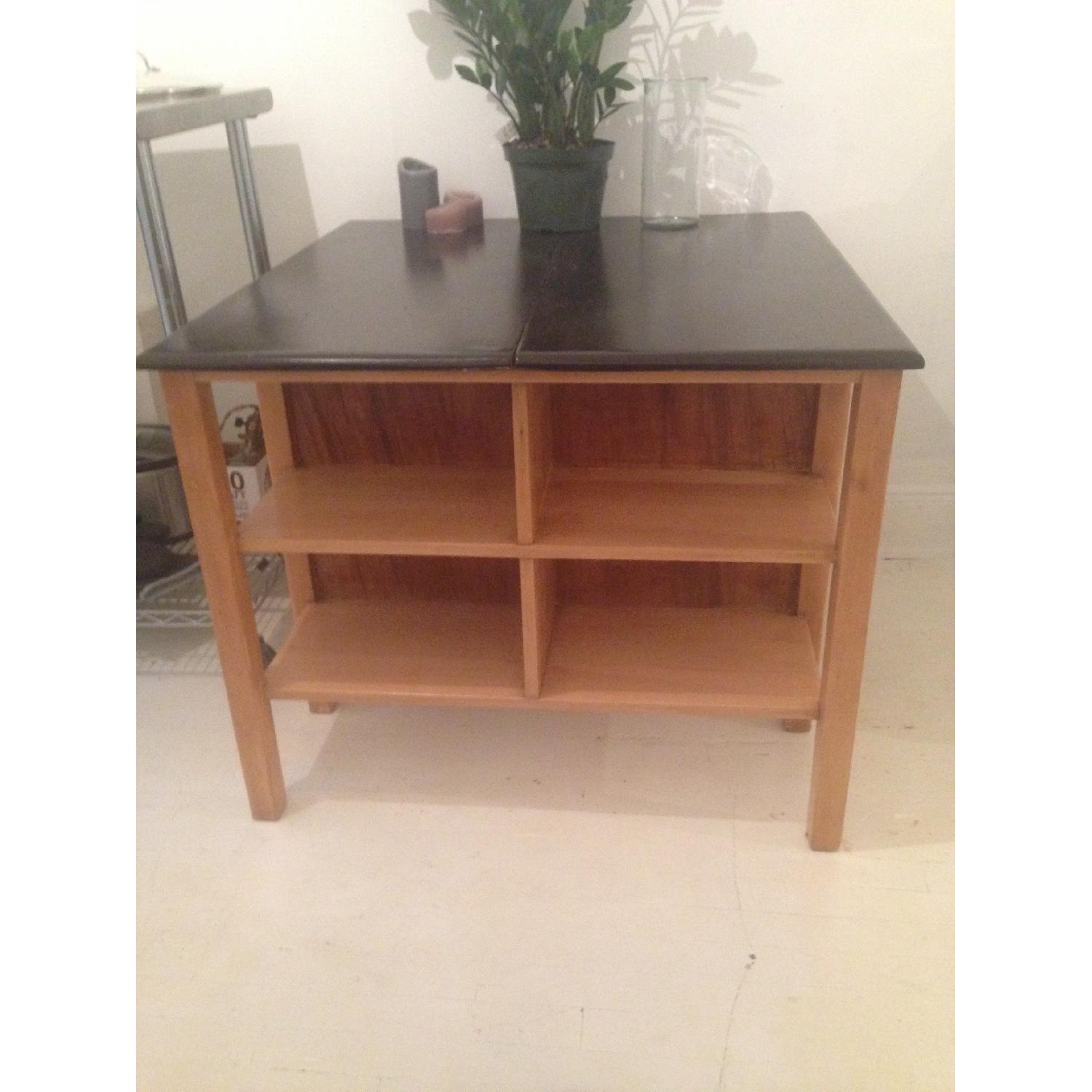 Vintage Double Sided Wood Desk - image-1