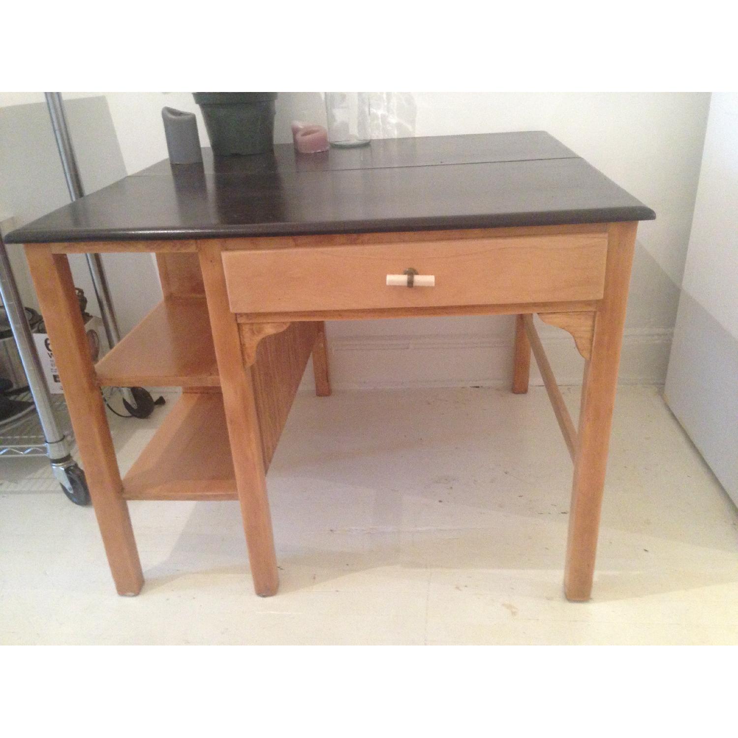 Vintage Double Sided Wood Desk - image-4
