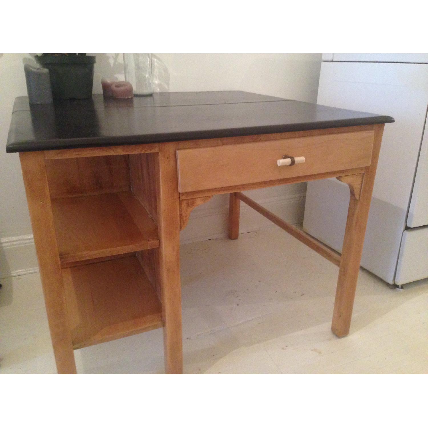 Vintage Double Sided Wood Desk - image-6
