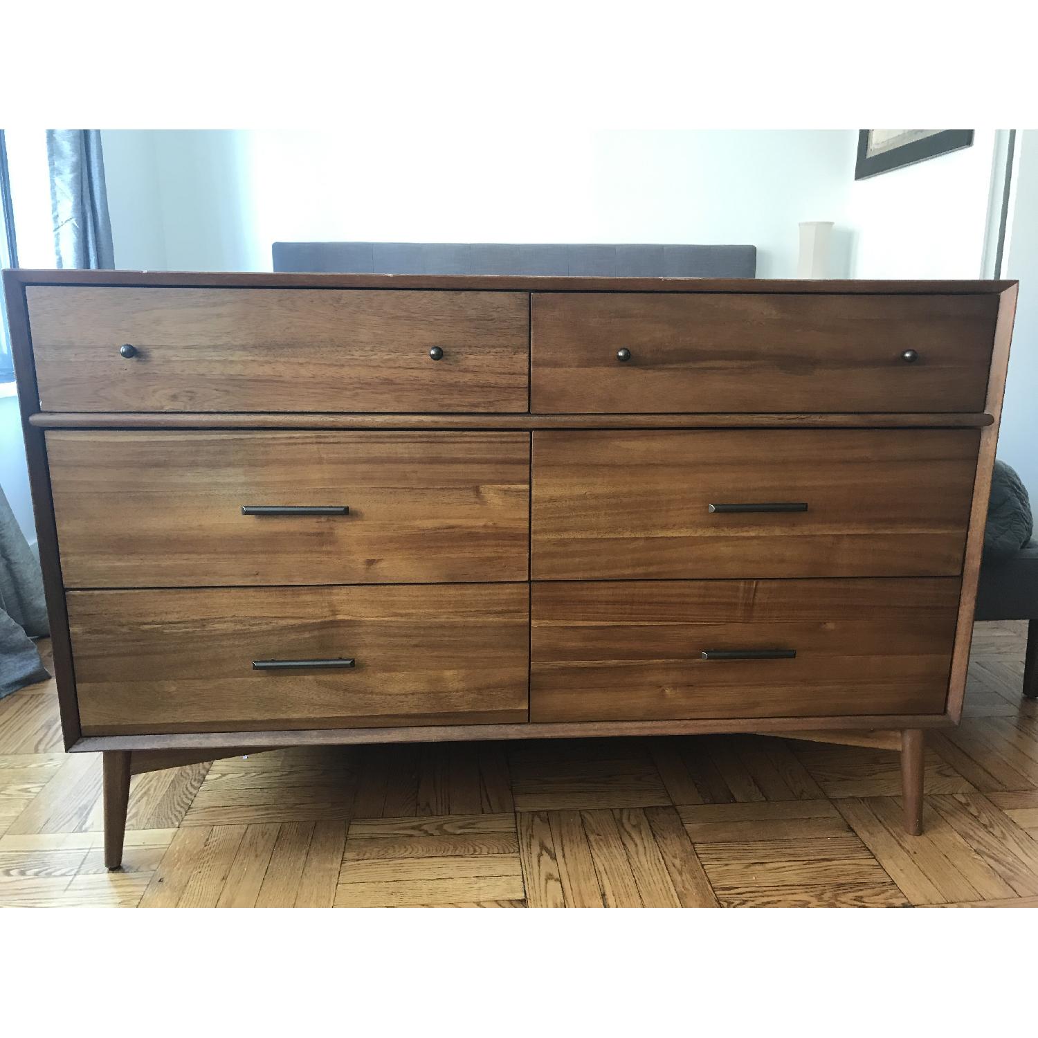 West Elm Mid-Century 6 Drawer Dresser in Acorn - image-1