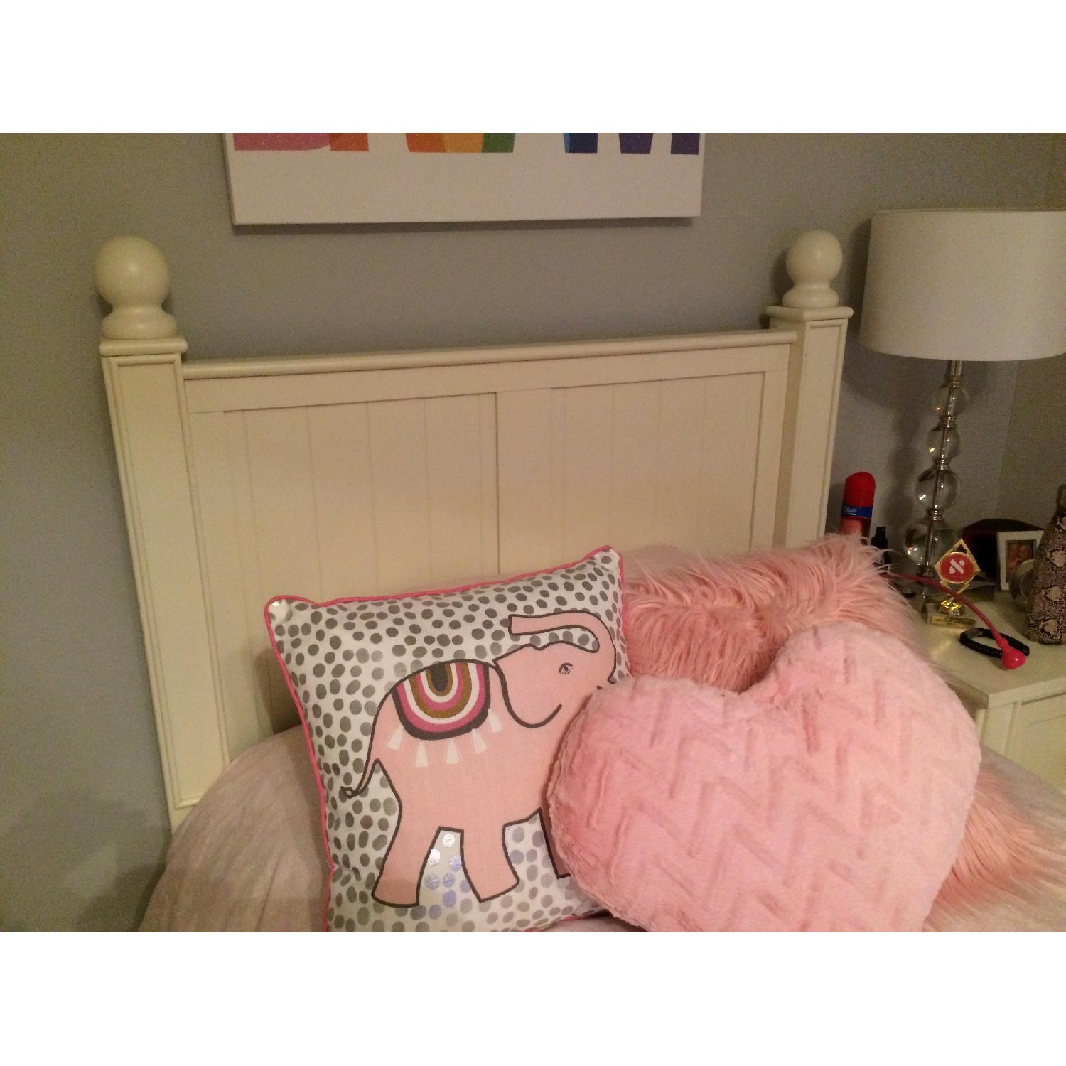 Pottery Barn White Twin Bed - image-3