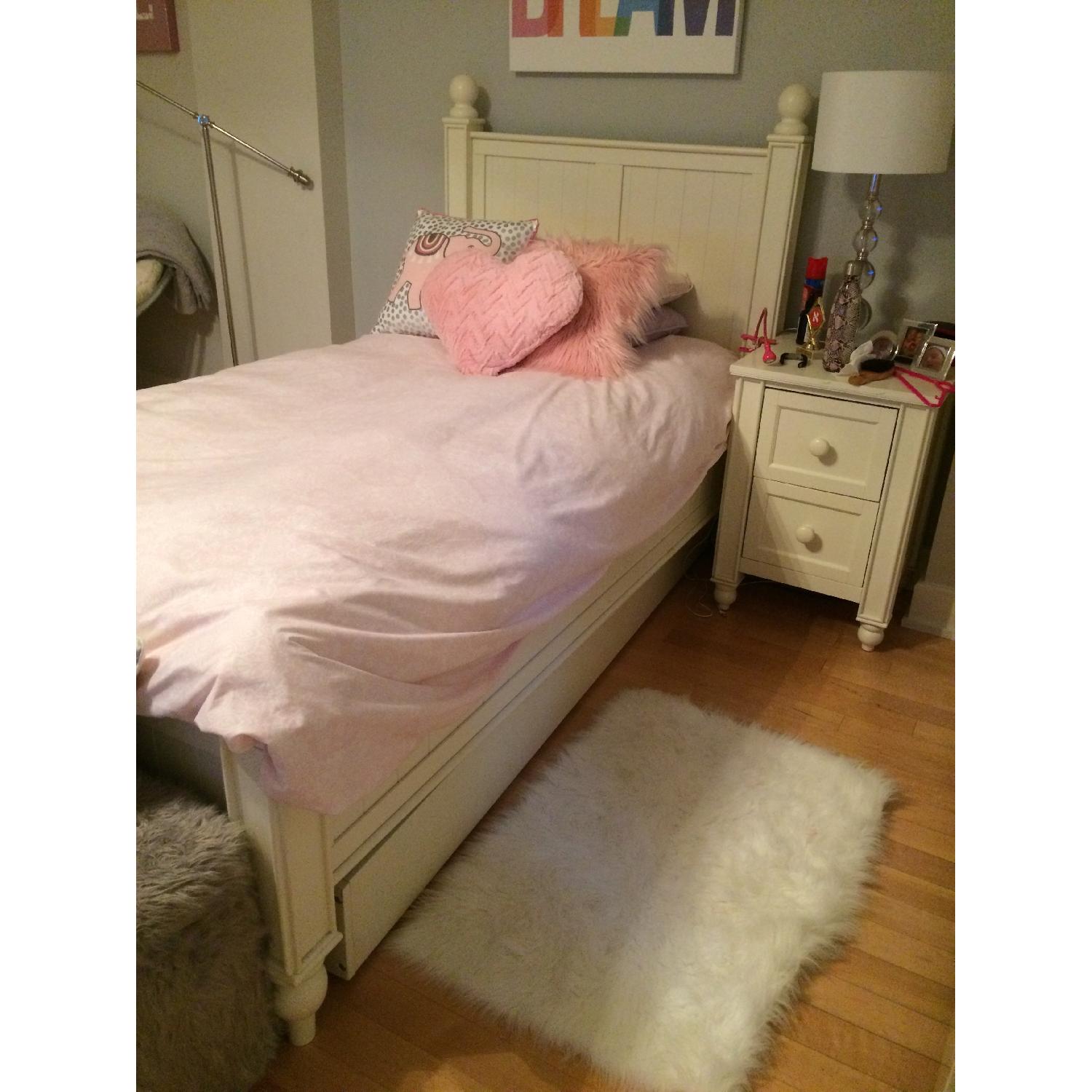 Pottery Barn White Twin Bed - image-4