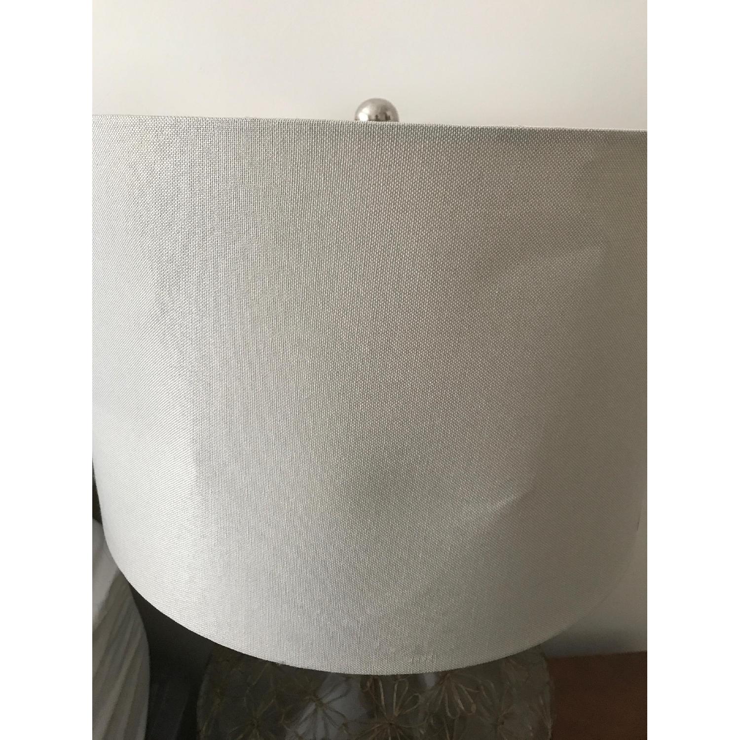Target Mid Century Glass Lamp w/ Floral Embellishments - image-3