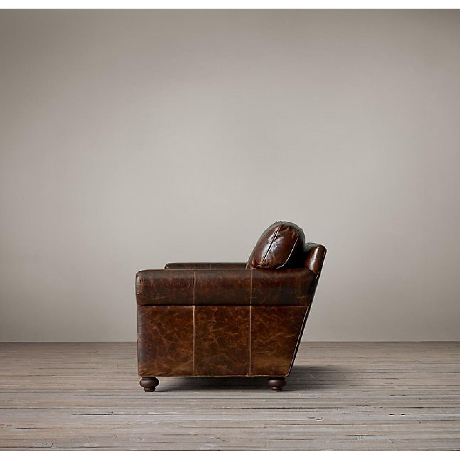 Restoration Hardware Lancaster Leather Sofa - image-1