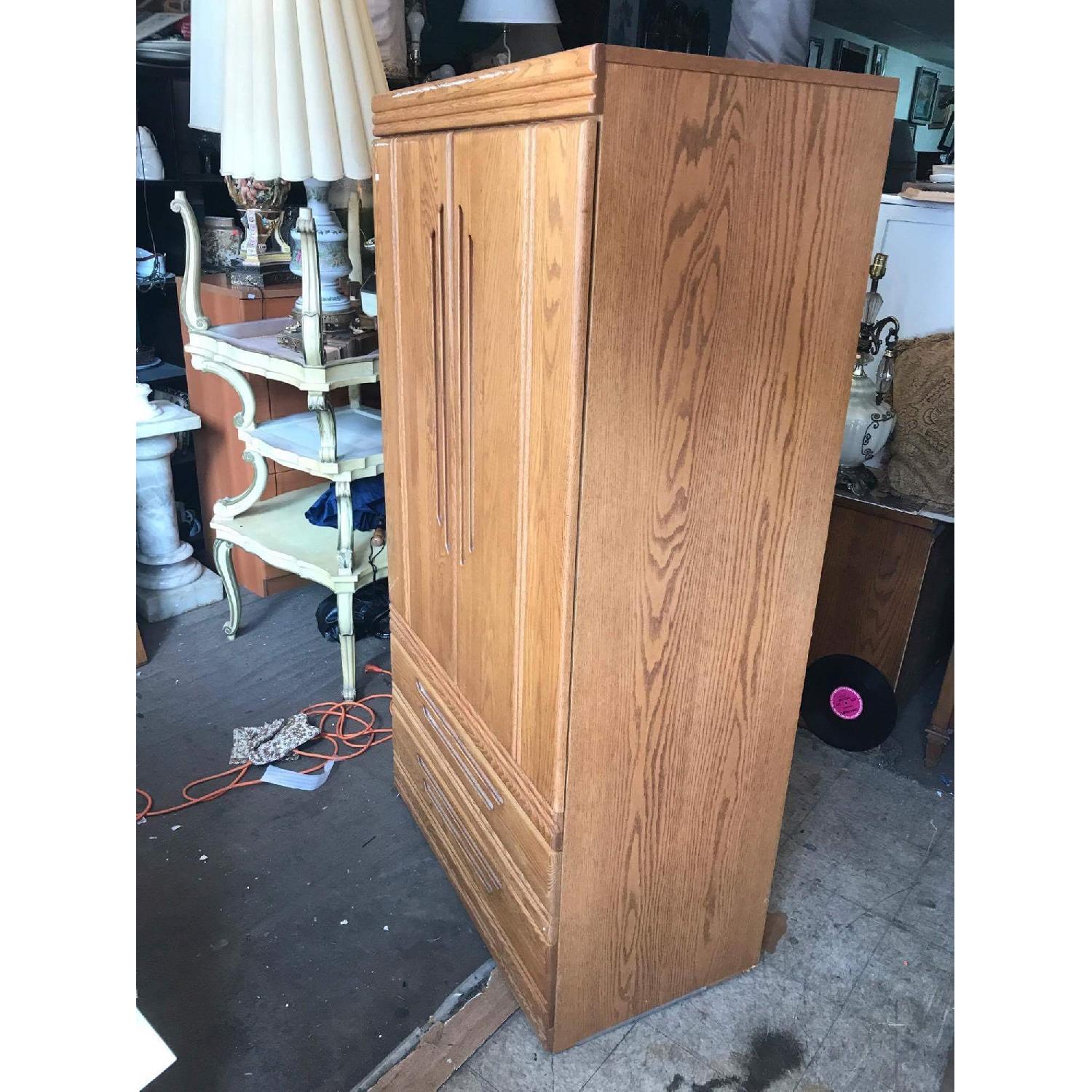 Wood Armoire w/ Mirror - image-2