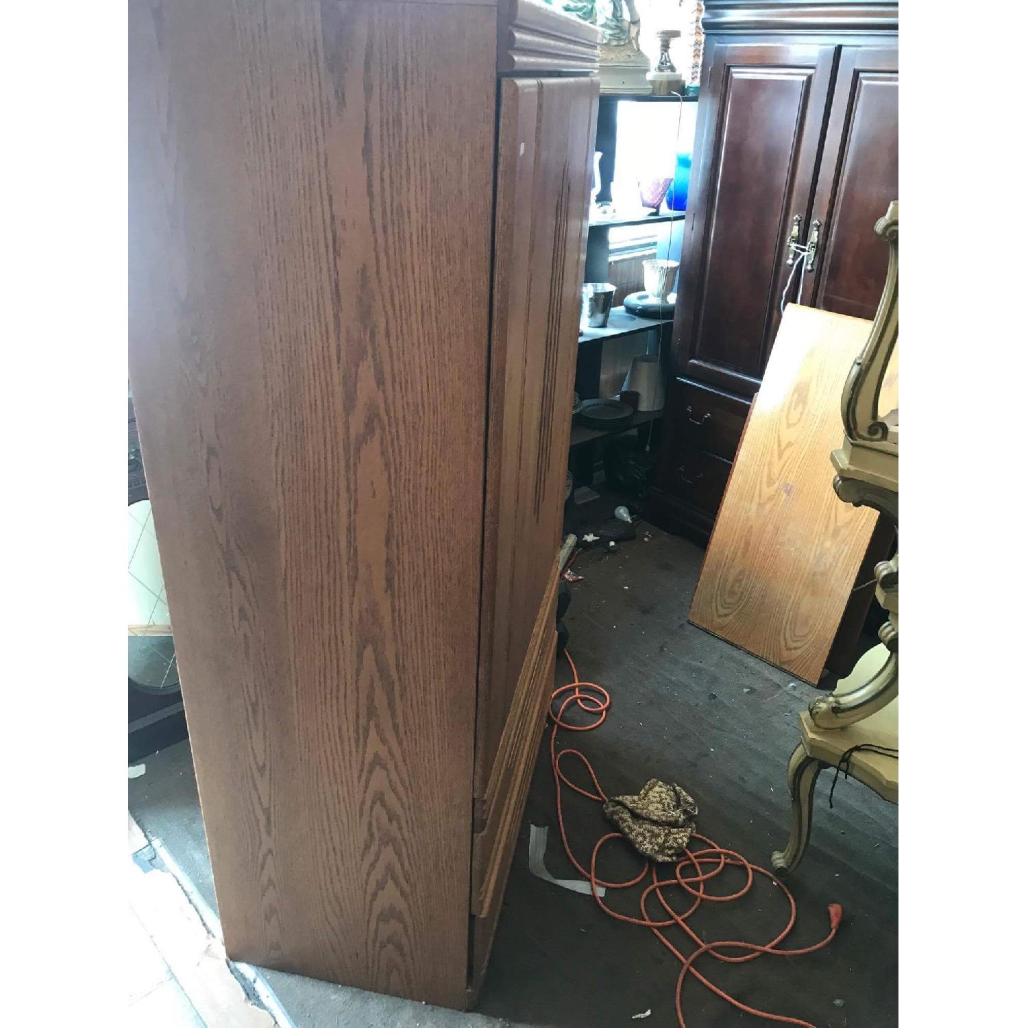 Wood Armoire w/ Mirror - image-3