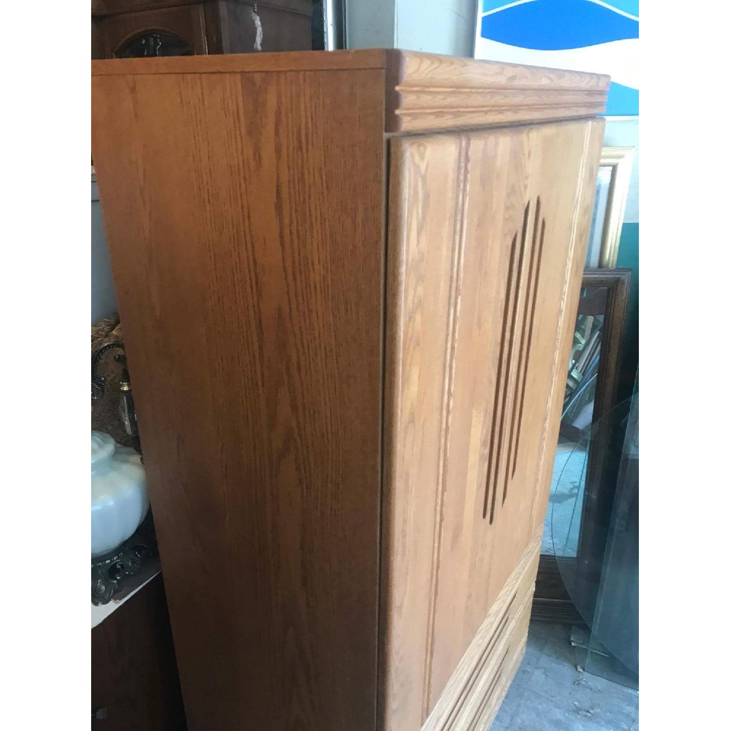 Wood Armoire w/ Mirror - image-7