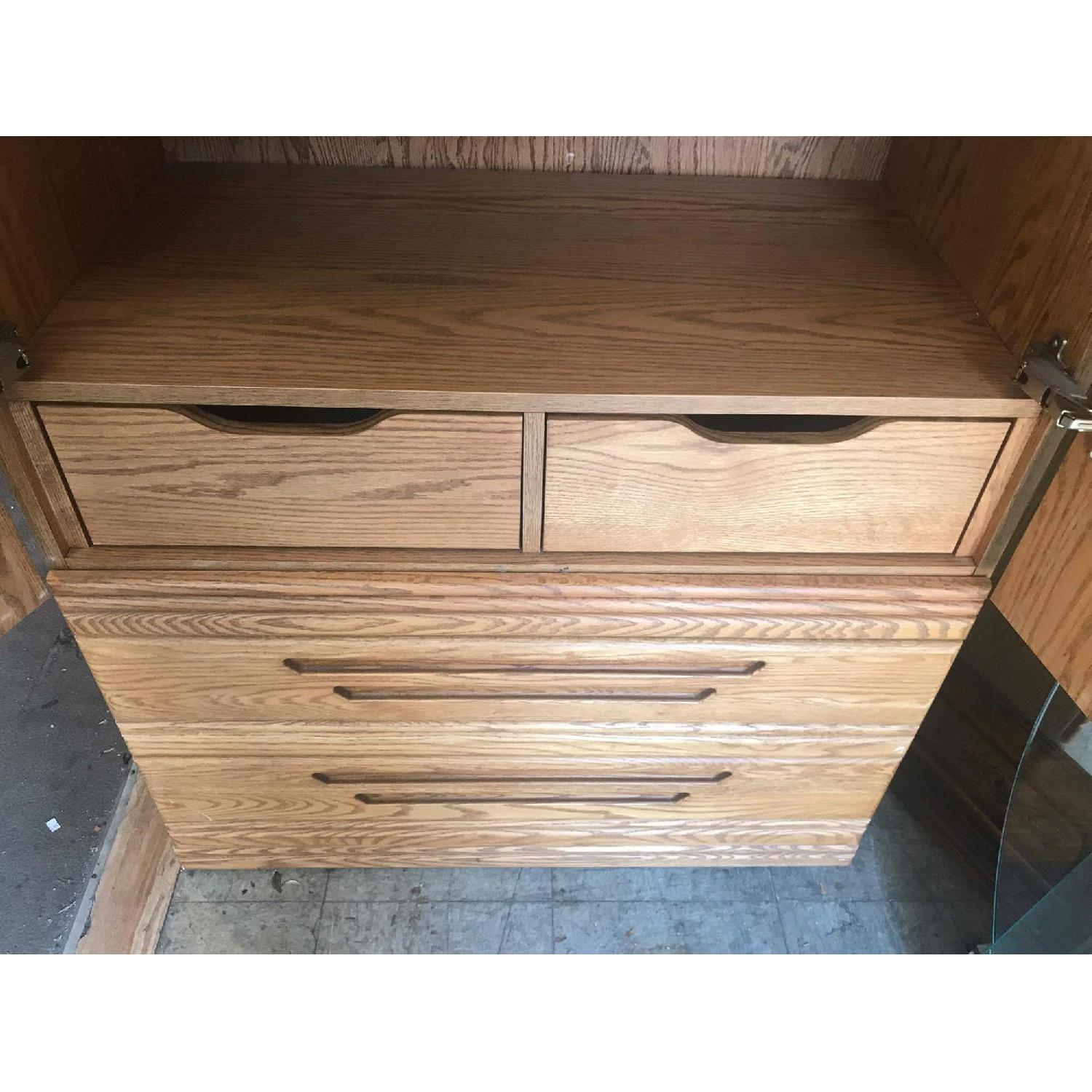 Wood Armoire w/ Mirror - image-10