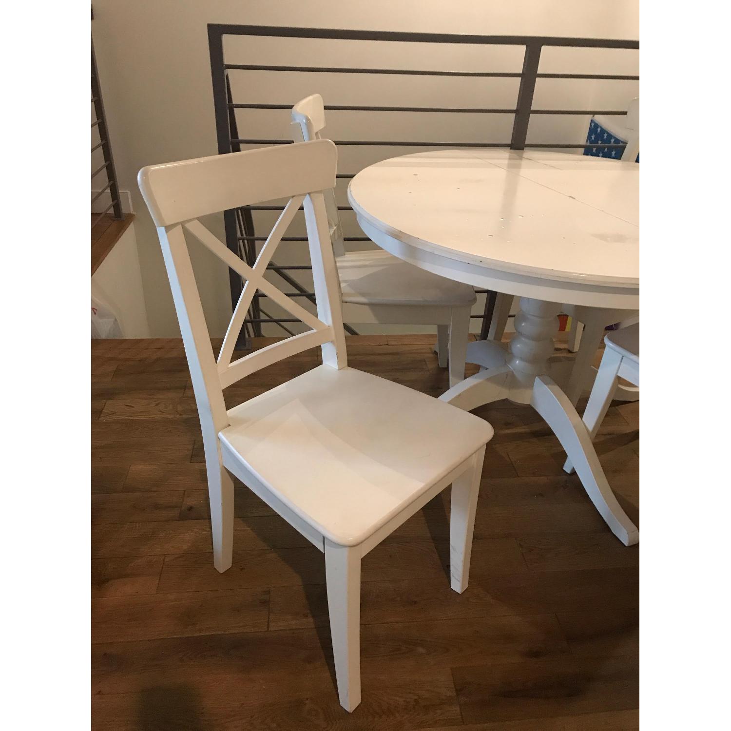 Ikea Ingatorp Round Kitchen Table w/ 4 Chairs - image-2