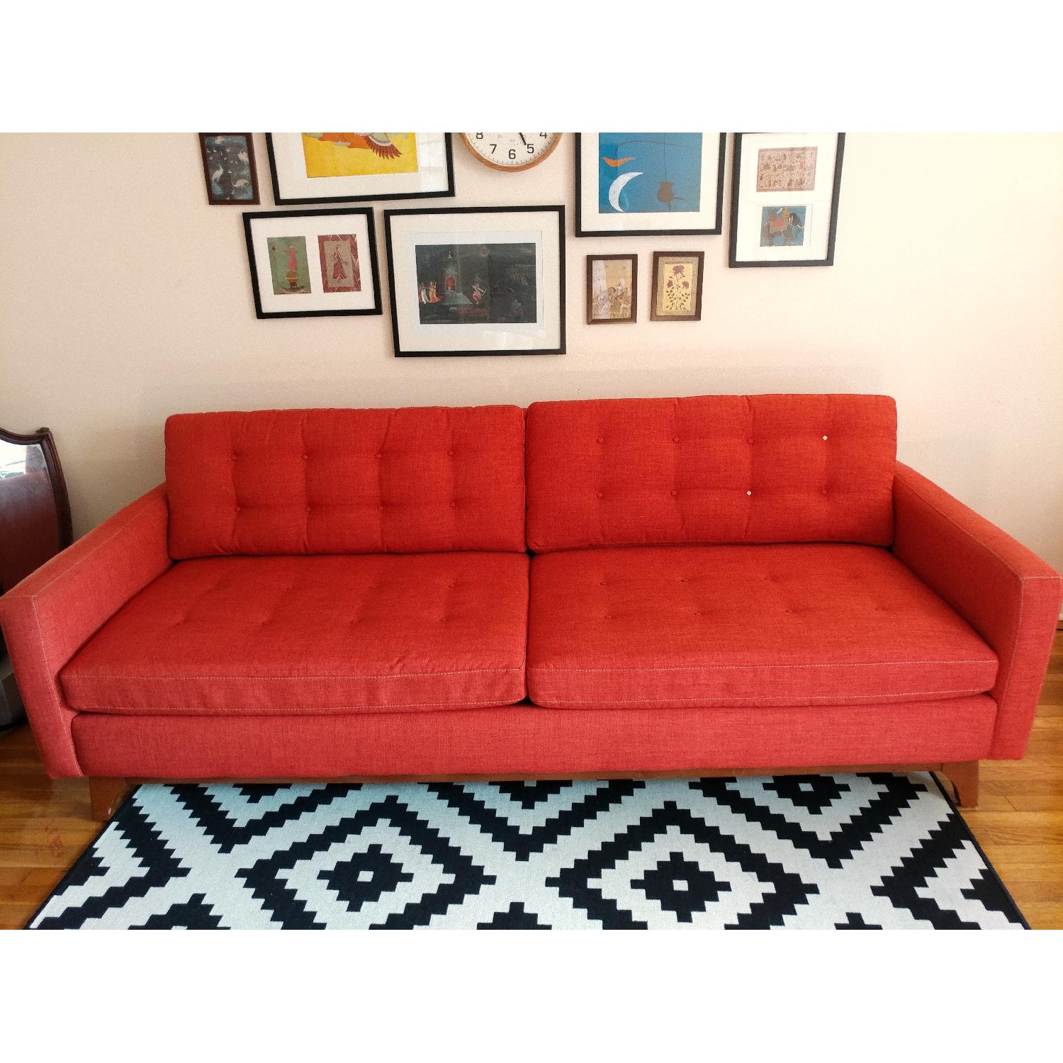 Macy's Mid Century Modern Karlie Fabric Sofa - image-1