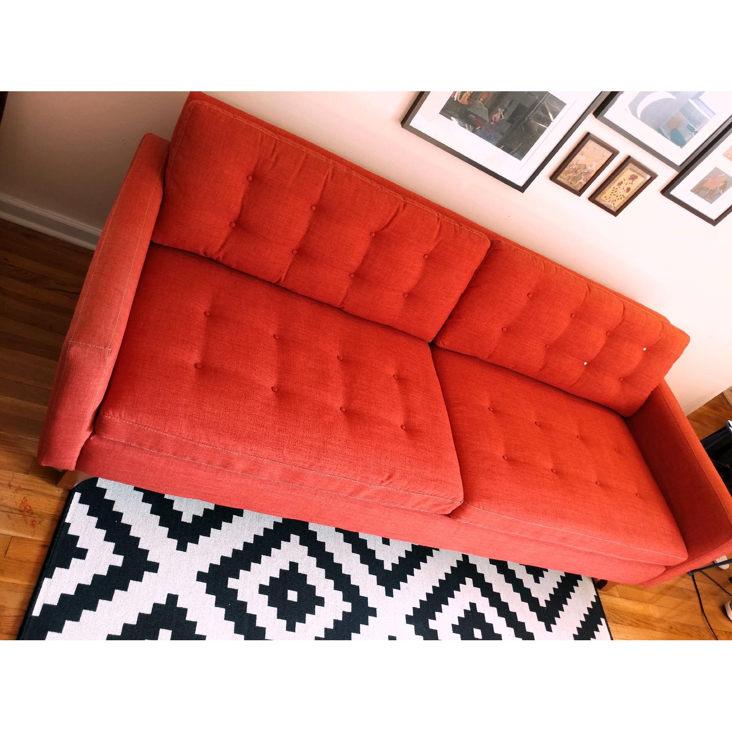 Macy's Mid Century Modern Karlie Fabric Sofa - image-7