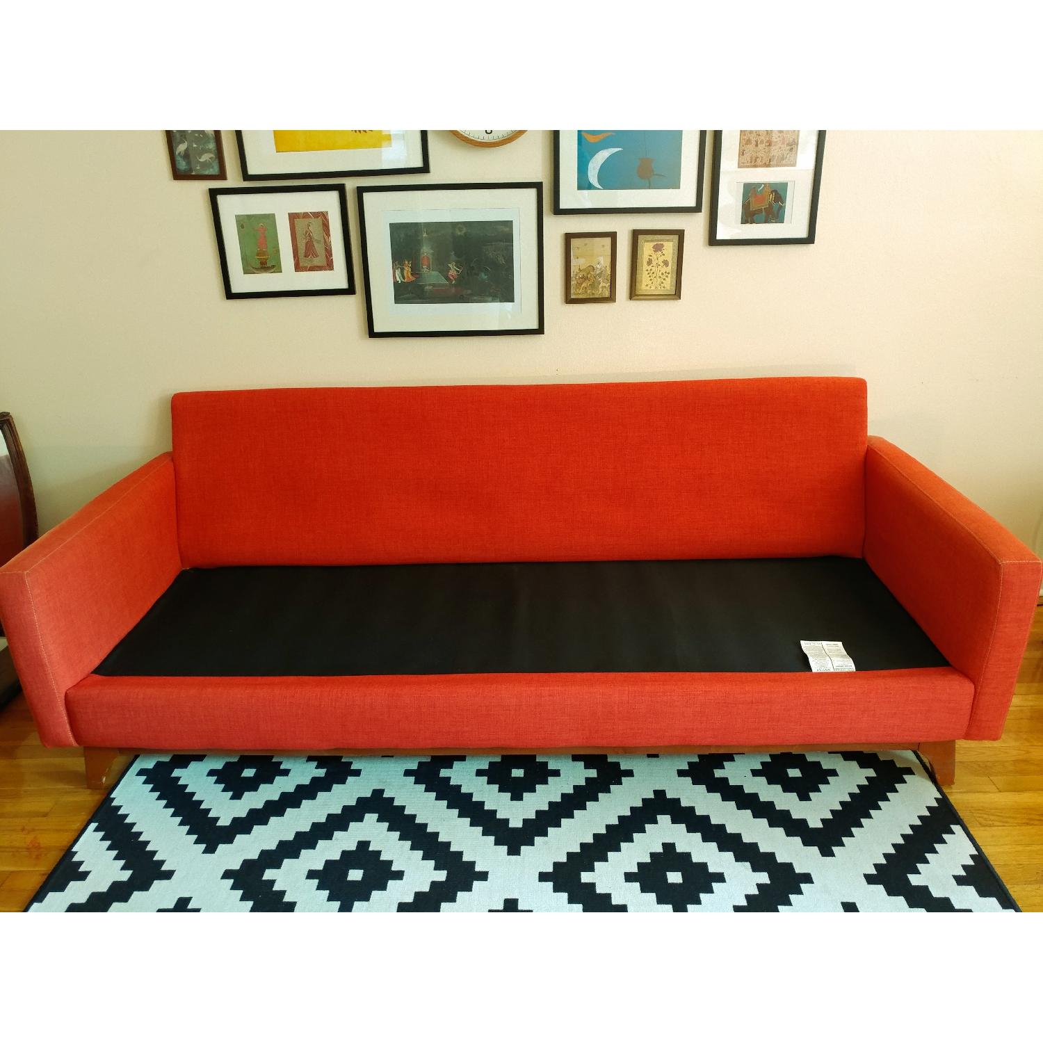 Macy's Mid Century Modern Karlie Fabric Sofa - image-8