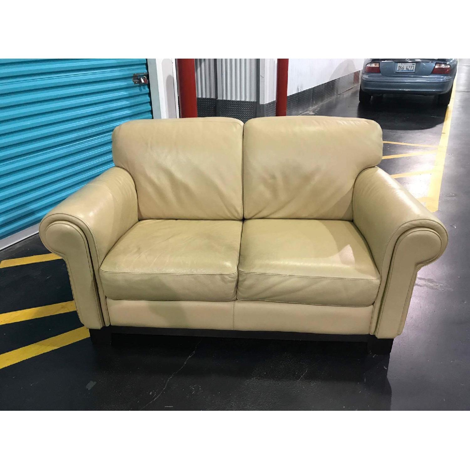 Italiana Divani Chateau D'Ax Leather Loveseat - image-3