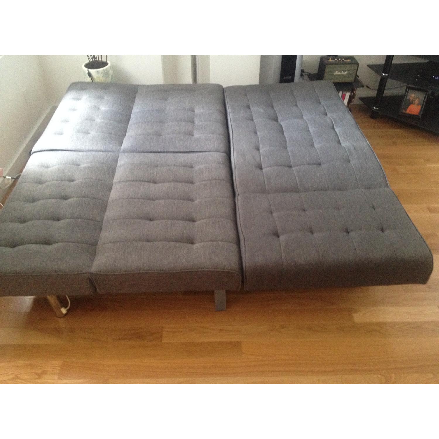 DHP Emily Futon w/ Chaise Lounge in Grey - image-3